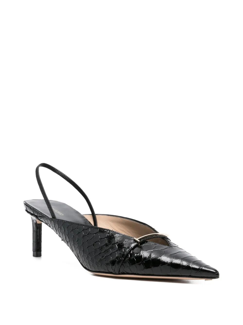 Tom Ford Women Julienne Semi Shiny Python-Effect Leather Slingback Pumps TOM FORD