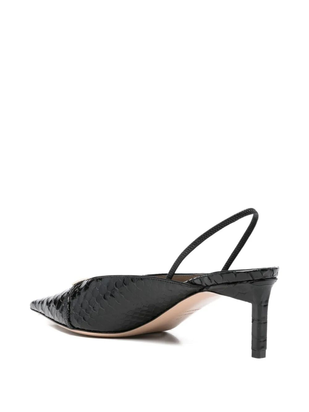 Tom Ford Women Julienne Semi Shiny Python-Effect Leather Slingback Pumps TOM FORD