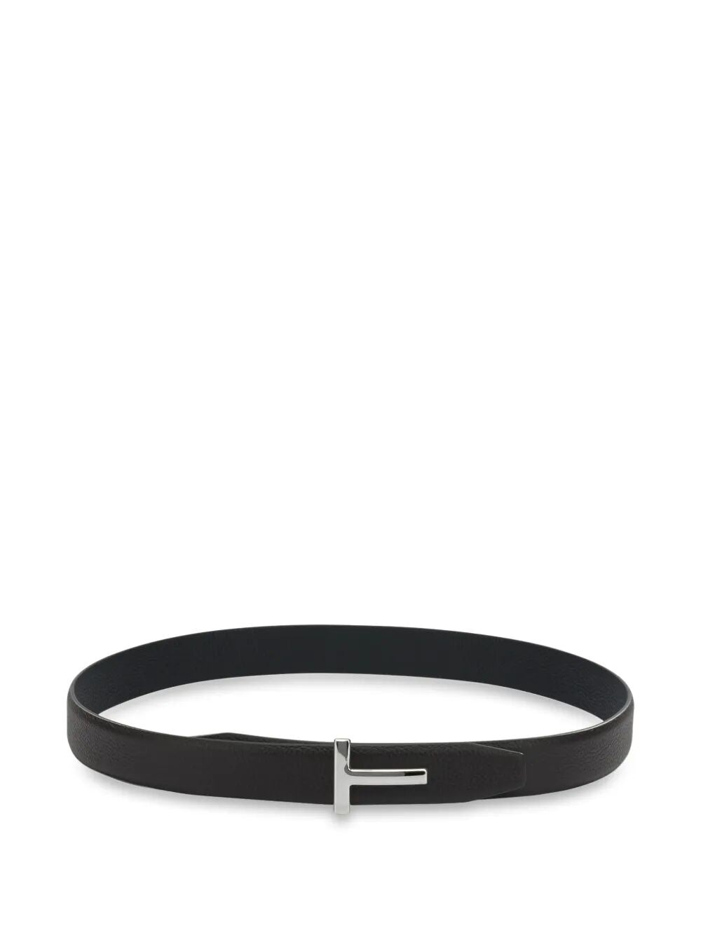 Tom Ford Men T-Buckle Two-Tone Grained Leather Belt TOM FORD