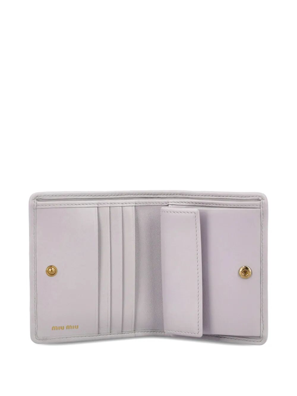 Miu Miu Women Small Matelassé Nappa Leather Wallet With Snap Closure MIU MIU