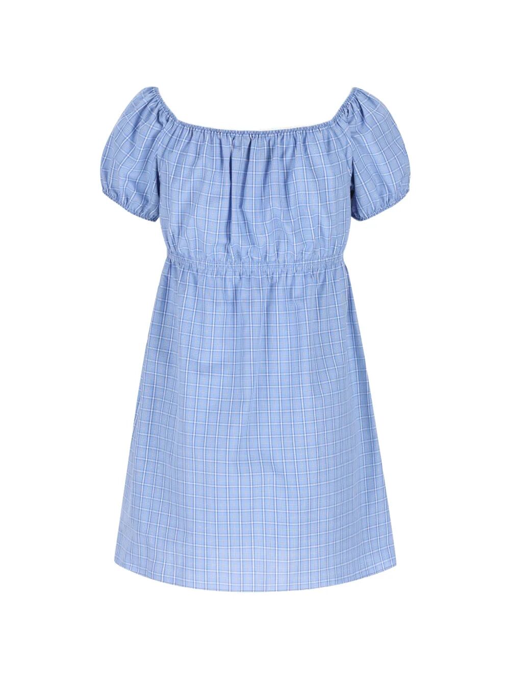 Miu Miu Women Plaid-Pattern Popeline Mini Dress MIU MIU