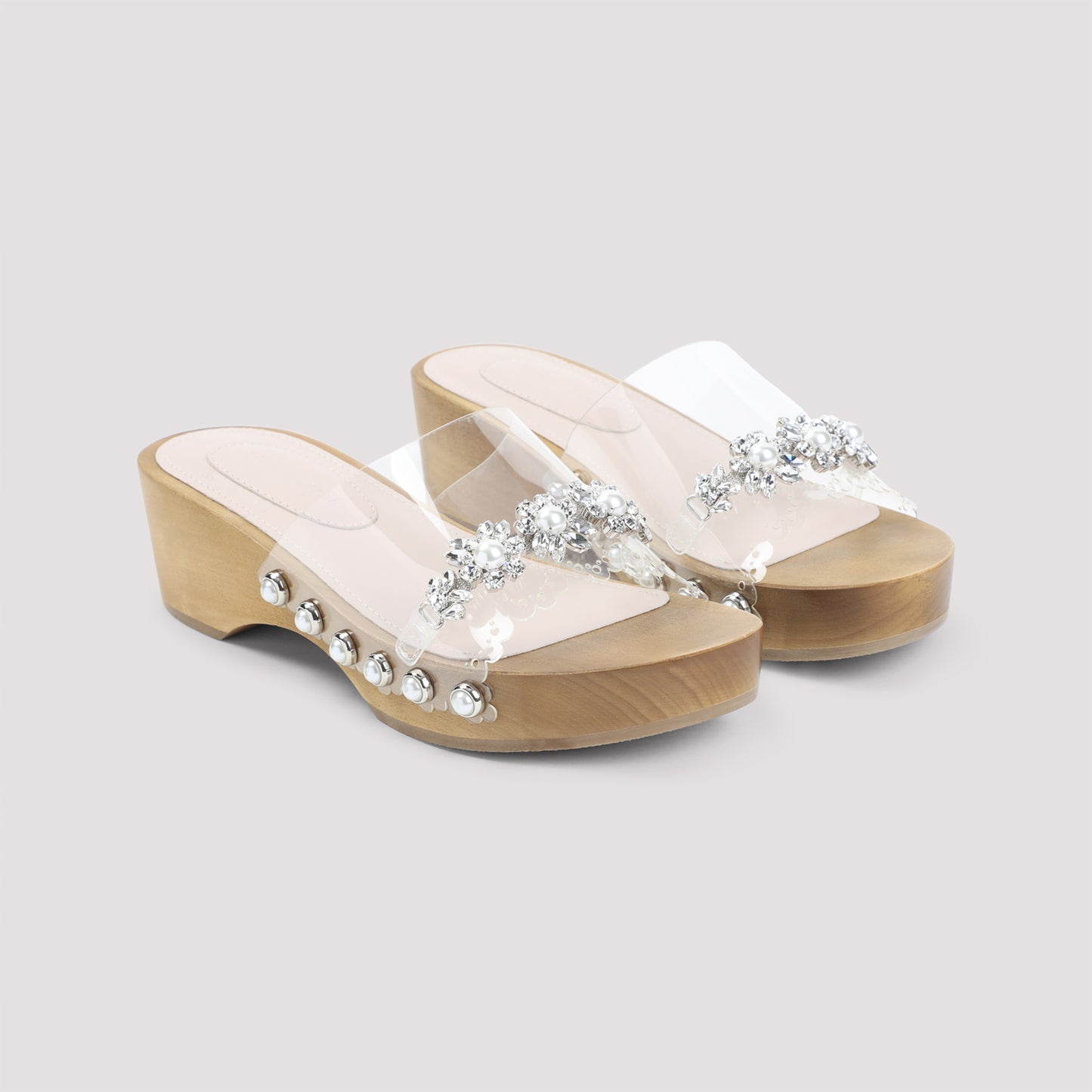 Simone Rocha Scalopped Wooden Clog Sandals Women SIMONE ROCHA