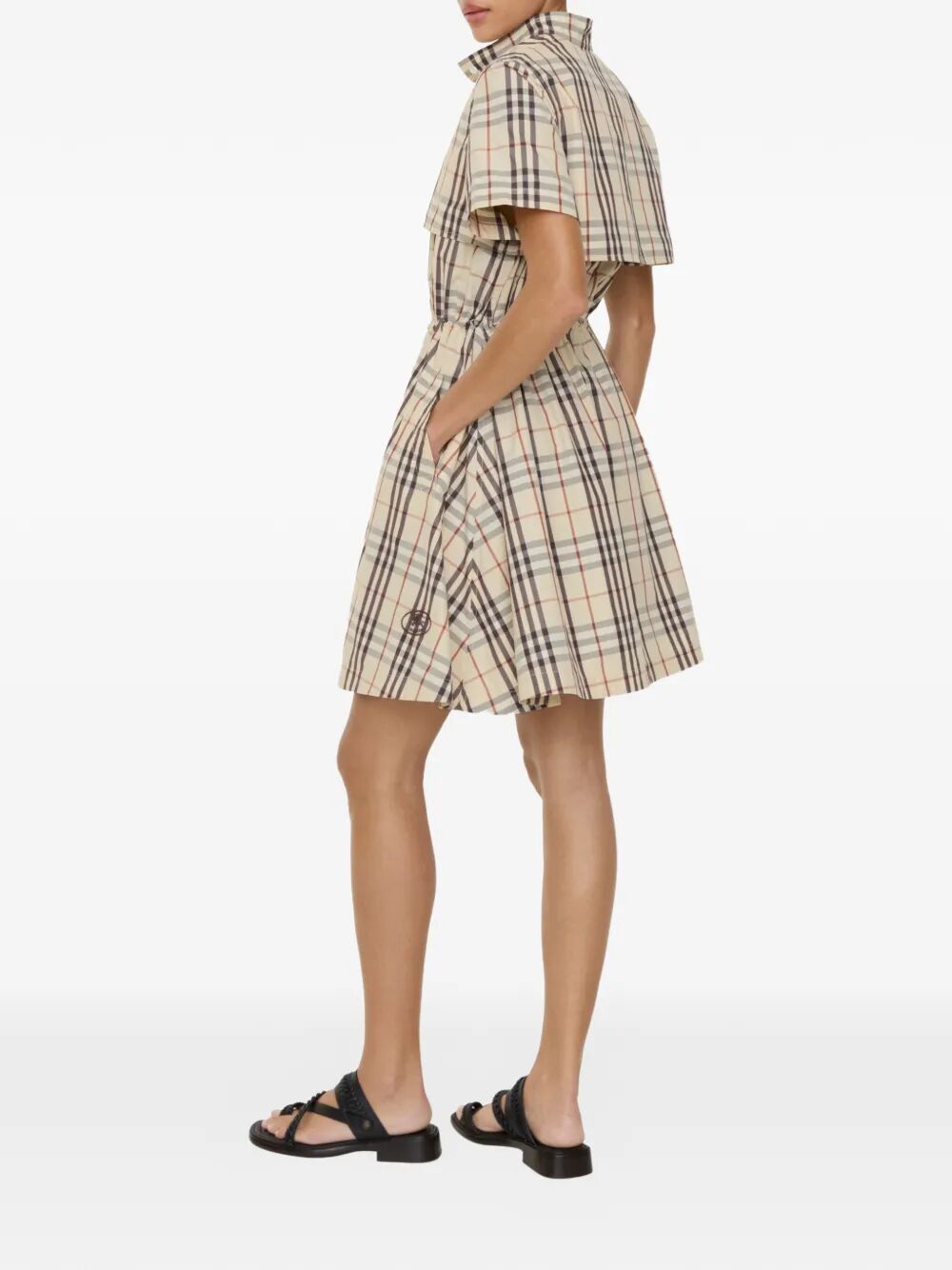 Burberry Women Check Cotton Short-Sleeved Dress BURBERRY