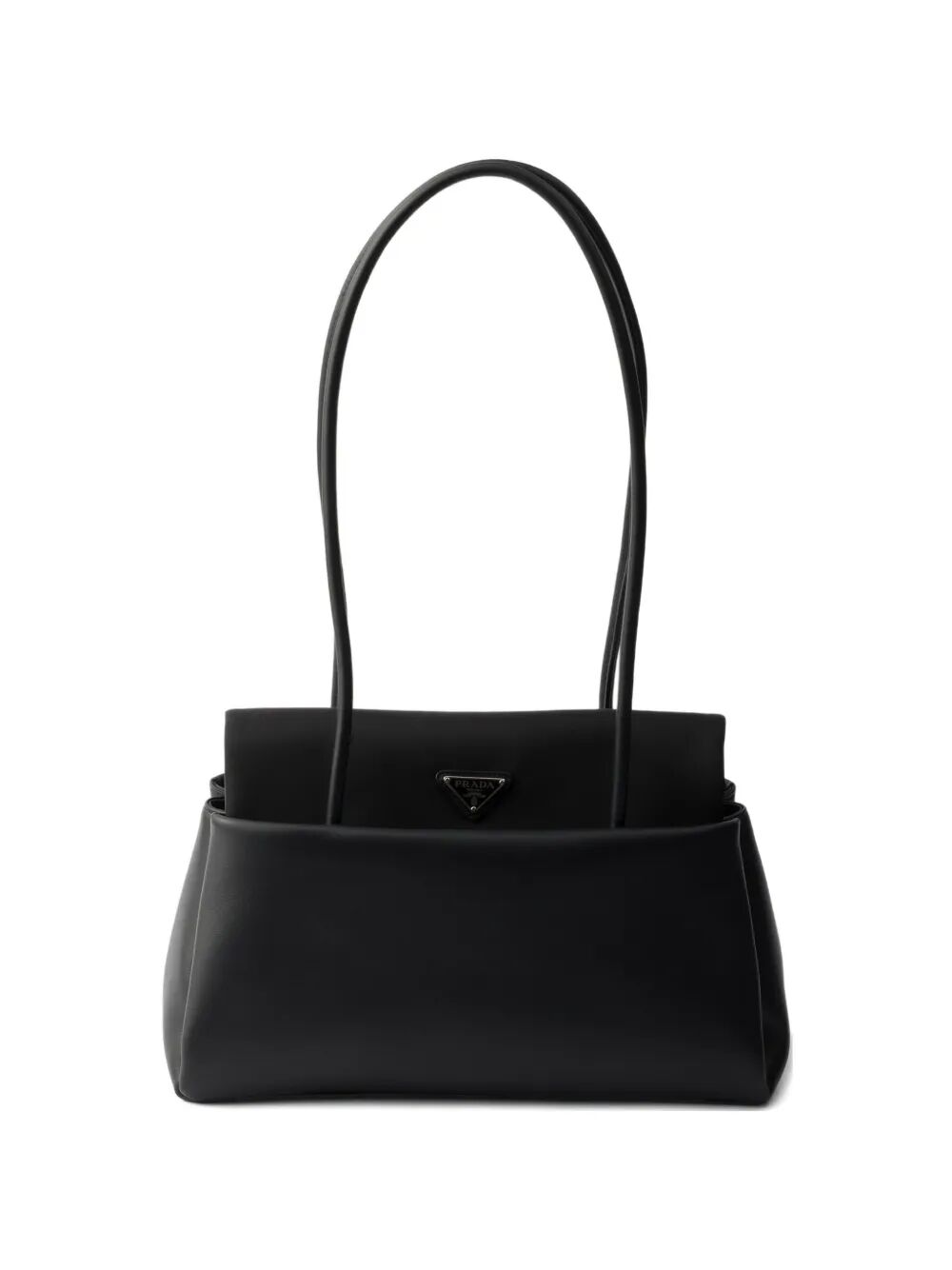 Prada Women Prada Passage Medium Leather Bag With Re-Nylon Flap PRADA