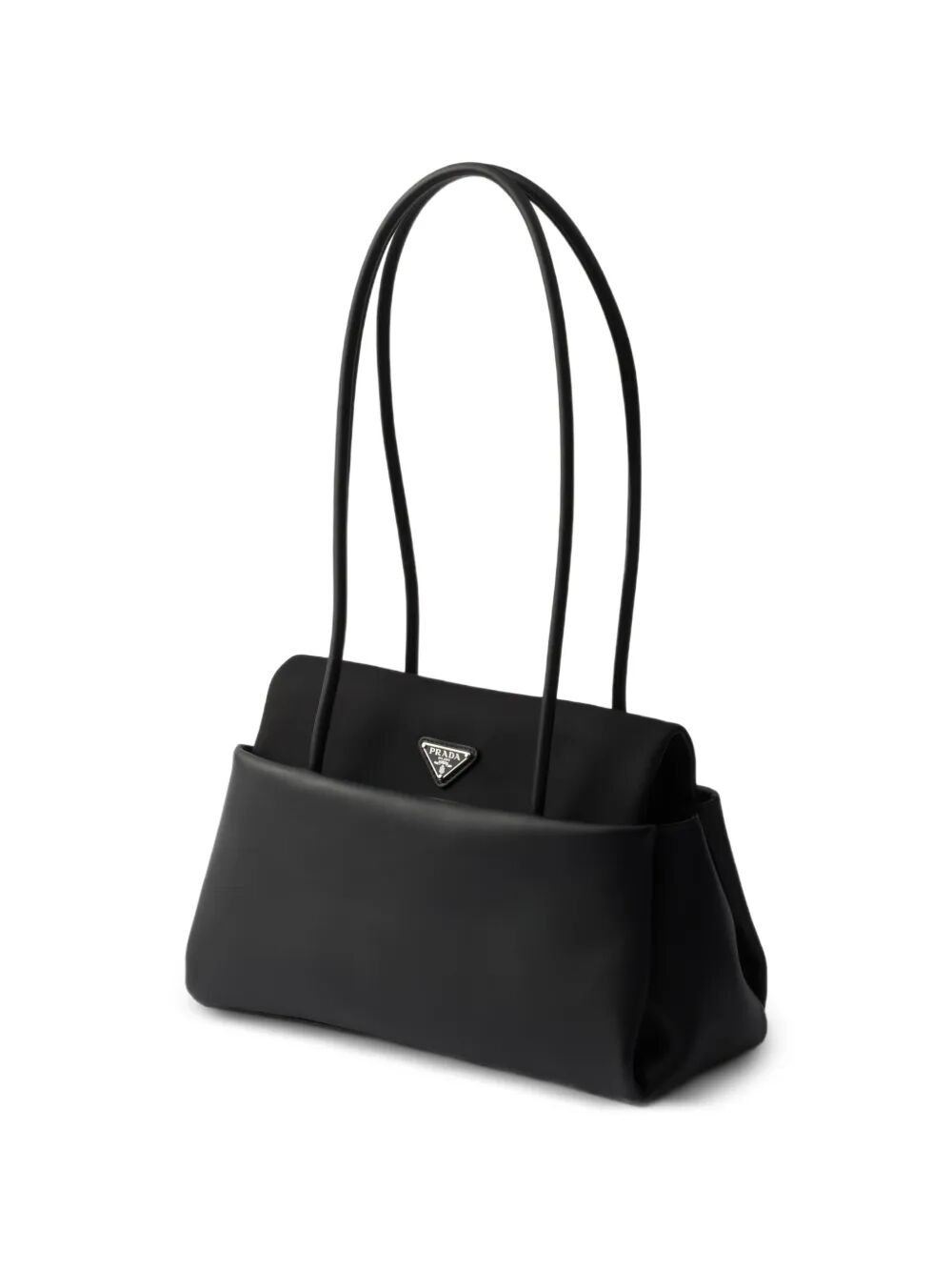 Prada Women Prada Passage Medium Leather Bag With Re-Nylon Flap PRADA