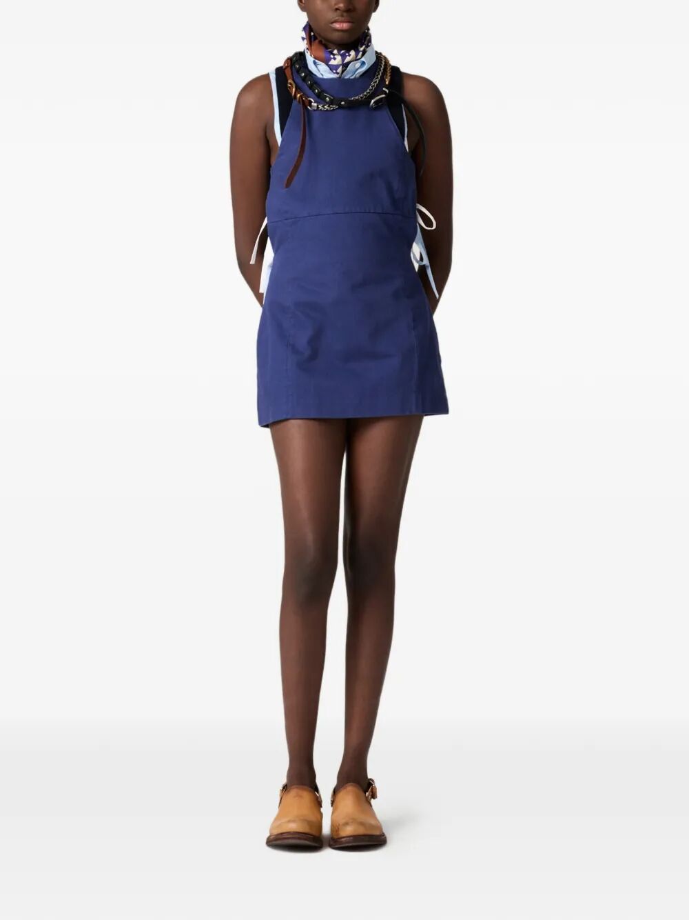 Miu Miu Women Garment-Dyed Gabardine Mini Dress MIU MIU