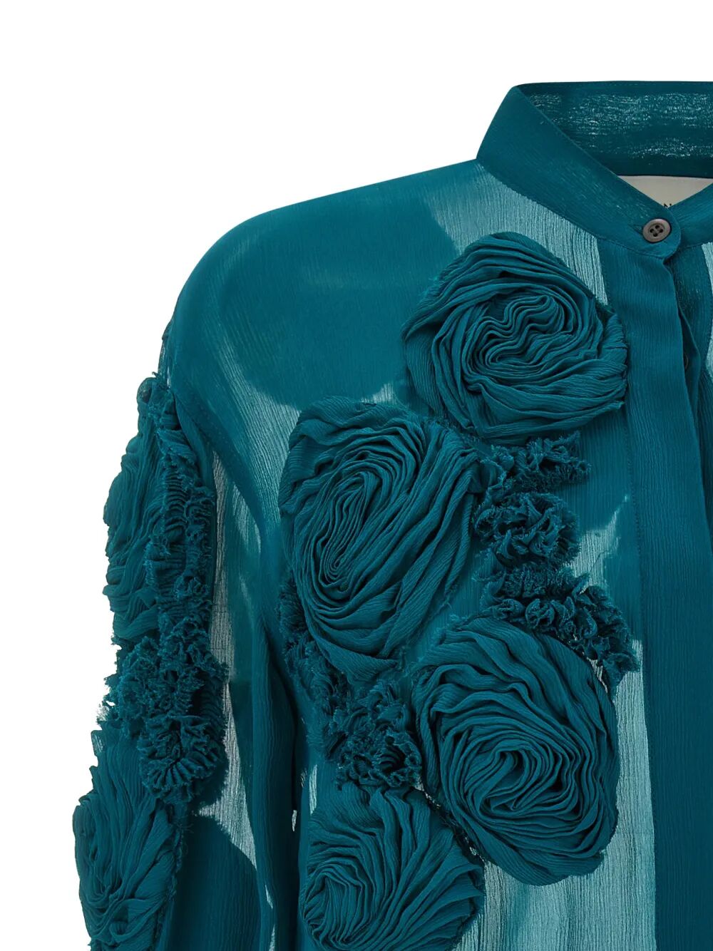 Dries Van Noten Women Chowsa Embellished Shirt In Sheer Viscose DRIES VAN NOTEN