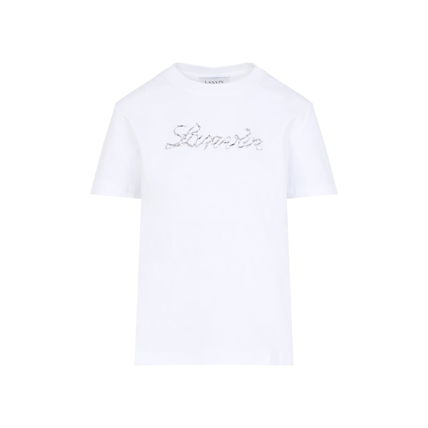 Lanvin Embroidered Script Logo T-Shirt Women LANVIN