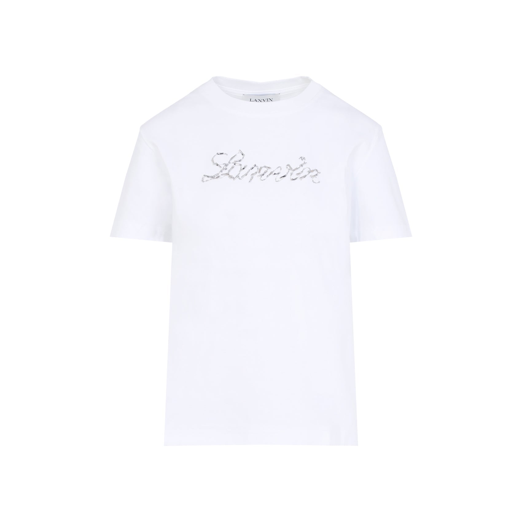 Lanvin Embroidered Script Logo T-Shirt Women LANVIN