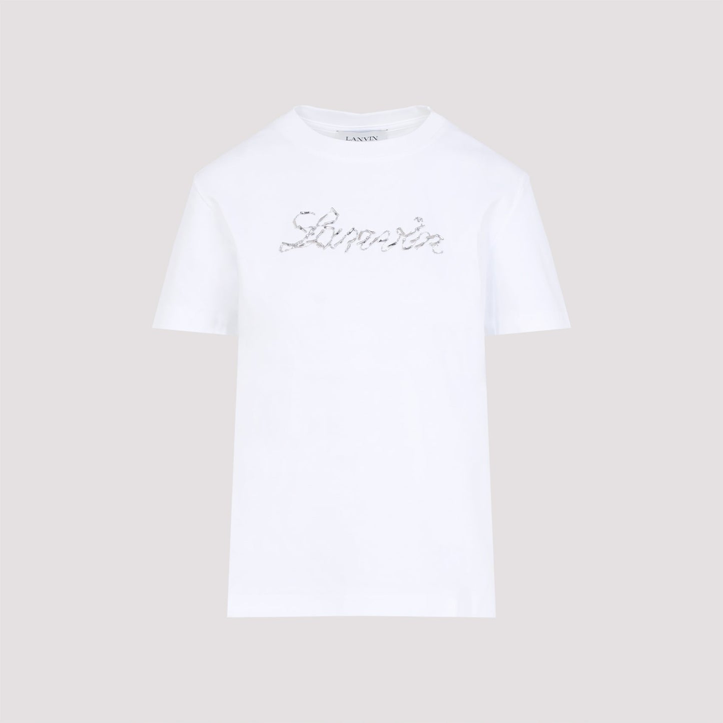 Lanvin Embroidered Script Logo T-Shirt Women LANVIN