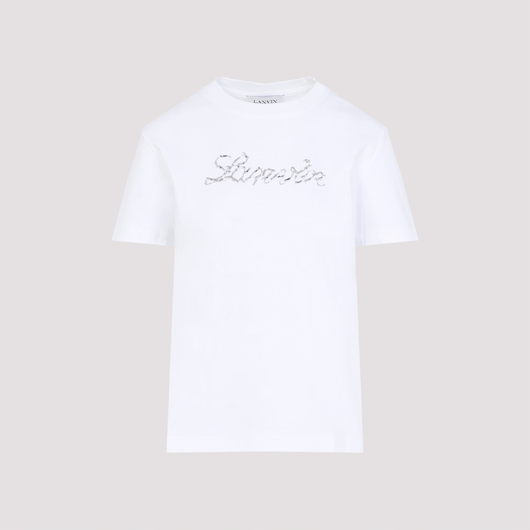 Lanvin Embroidered Script Logo T-Shirt Women LANVIN