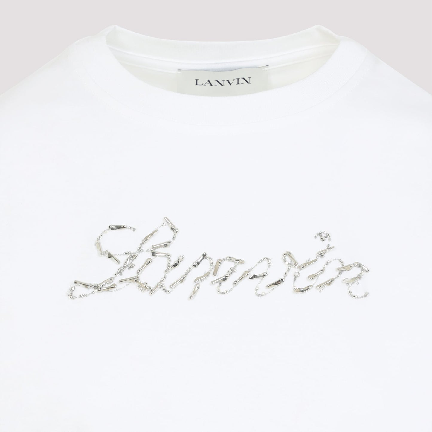 Lanvin Embroidered Script Logo T-Shirt Women LANVIN
