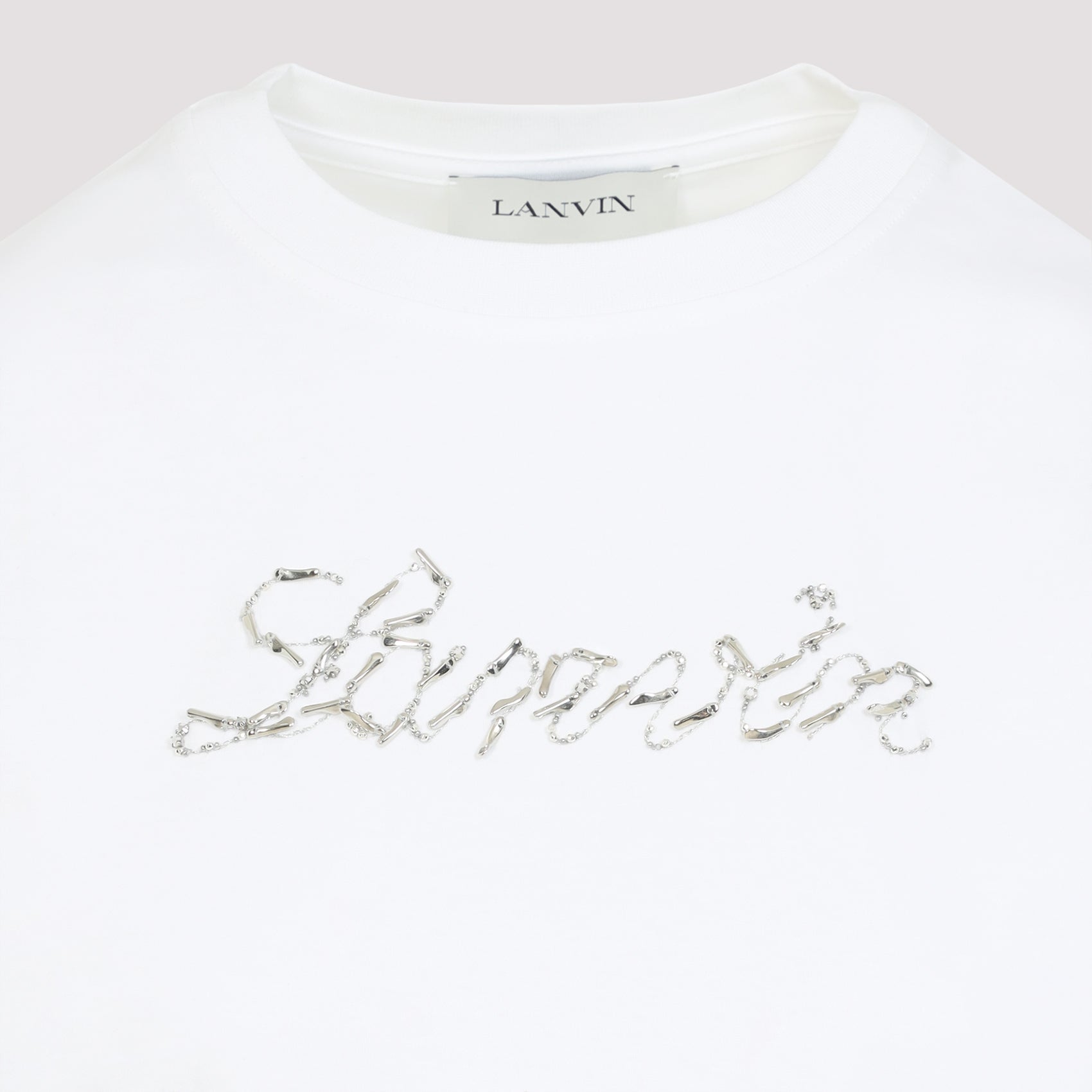 Lanvin Embroidered Script Logo T-Shirt Women LANVIN