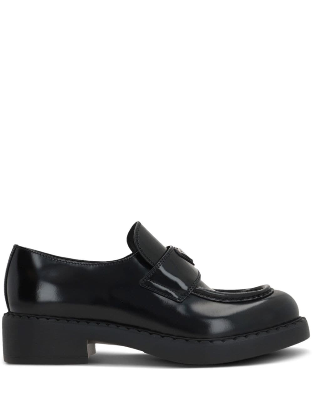 Prada Women Mocassini Chocolate In Pelle Spazzolata PRADA