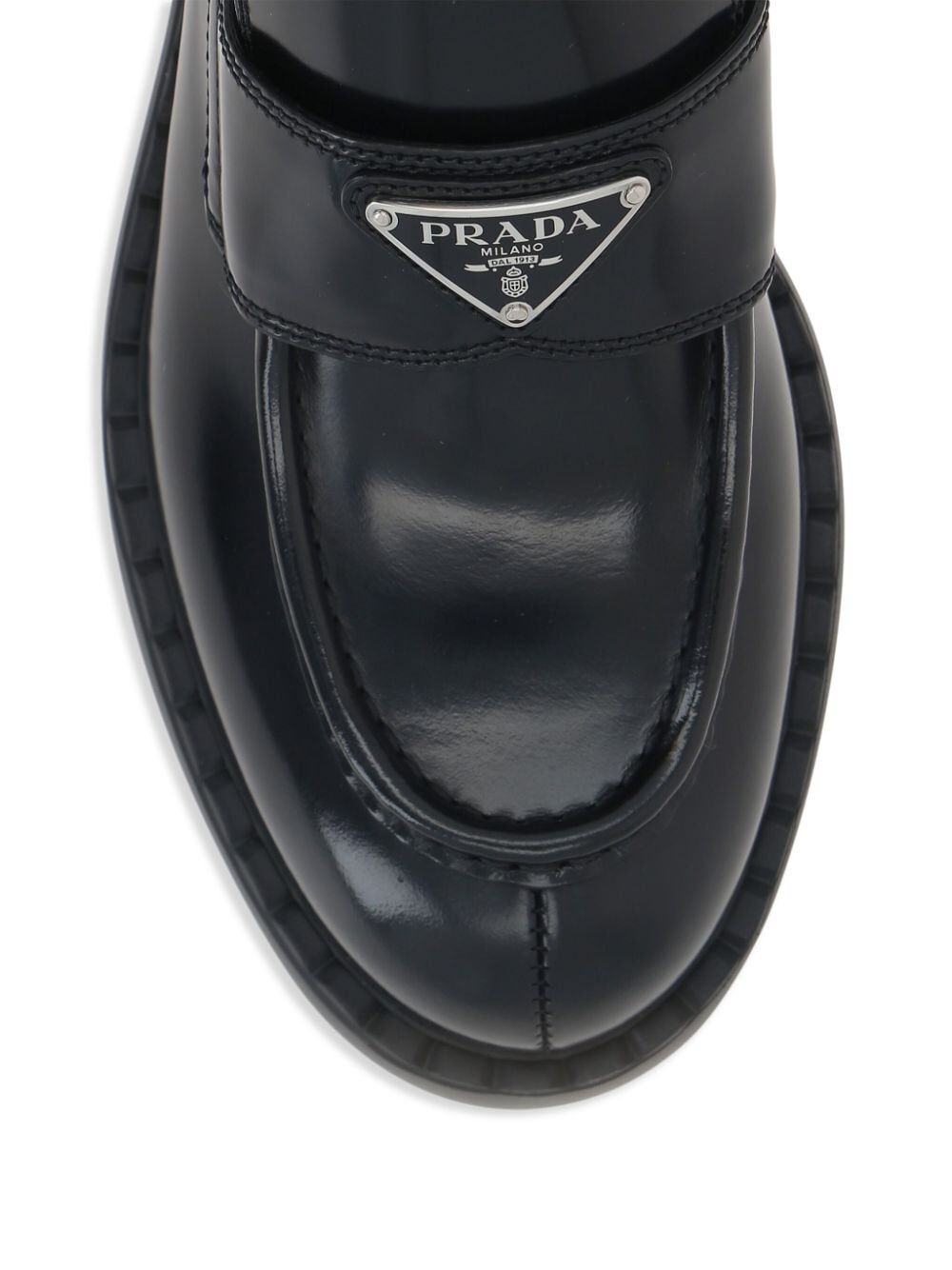 Prada Women Mocassini Chocolate In Pelle Spazzolata PRADA