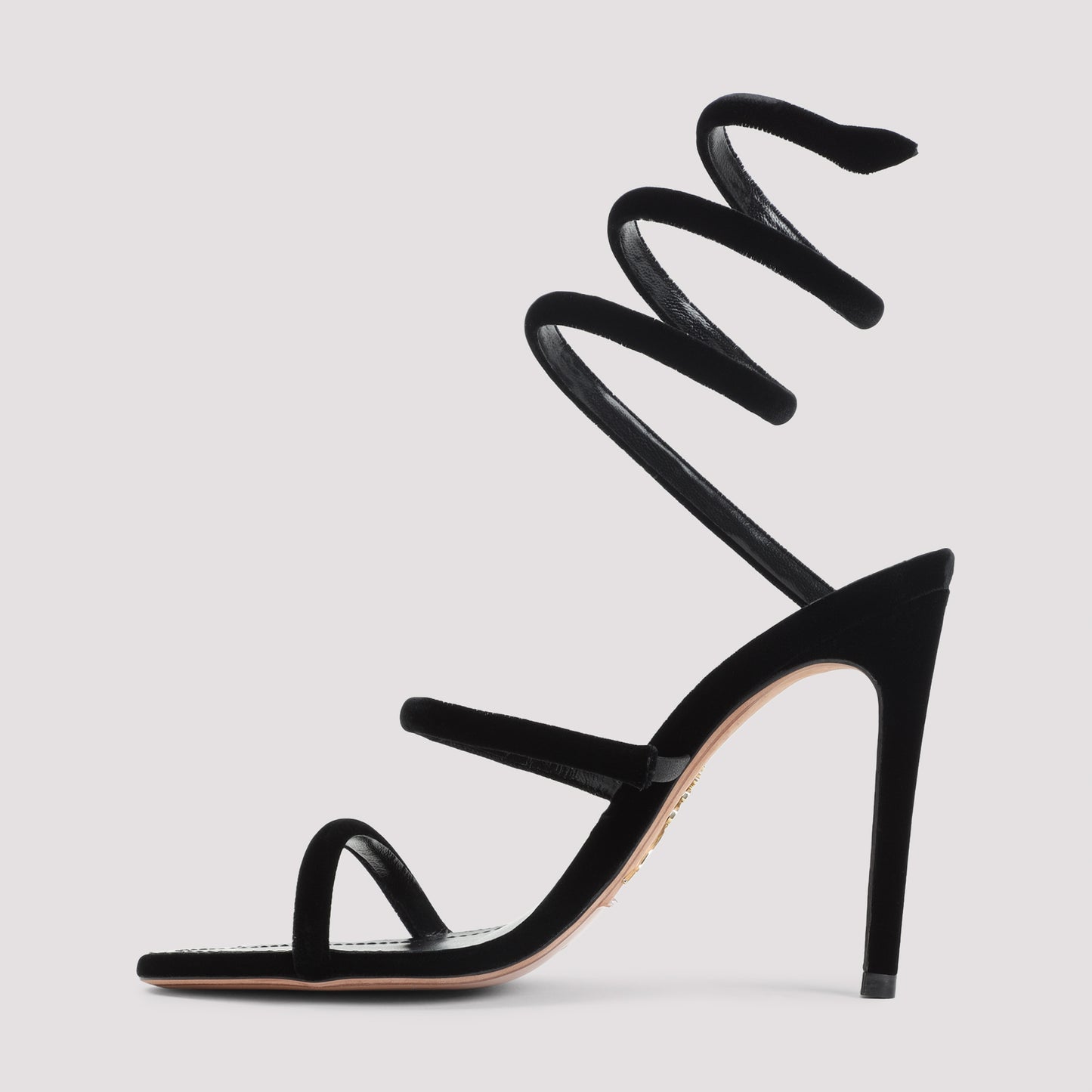 René Caovilla Velvet Snake Sandals Women RENE CAOVILLA