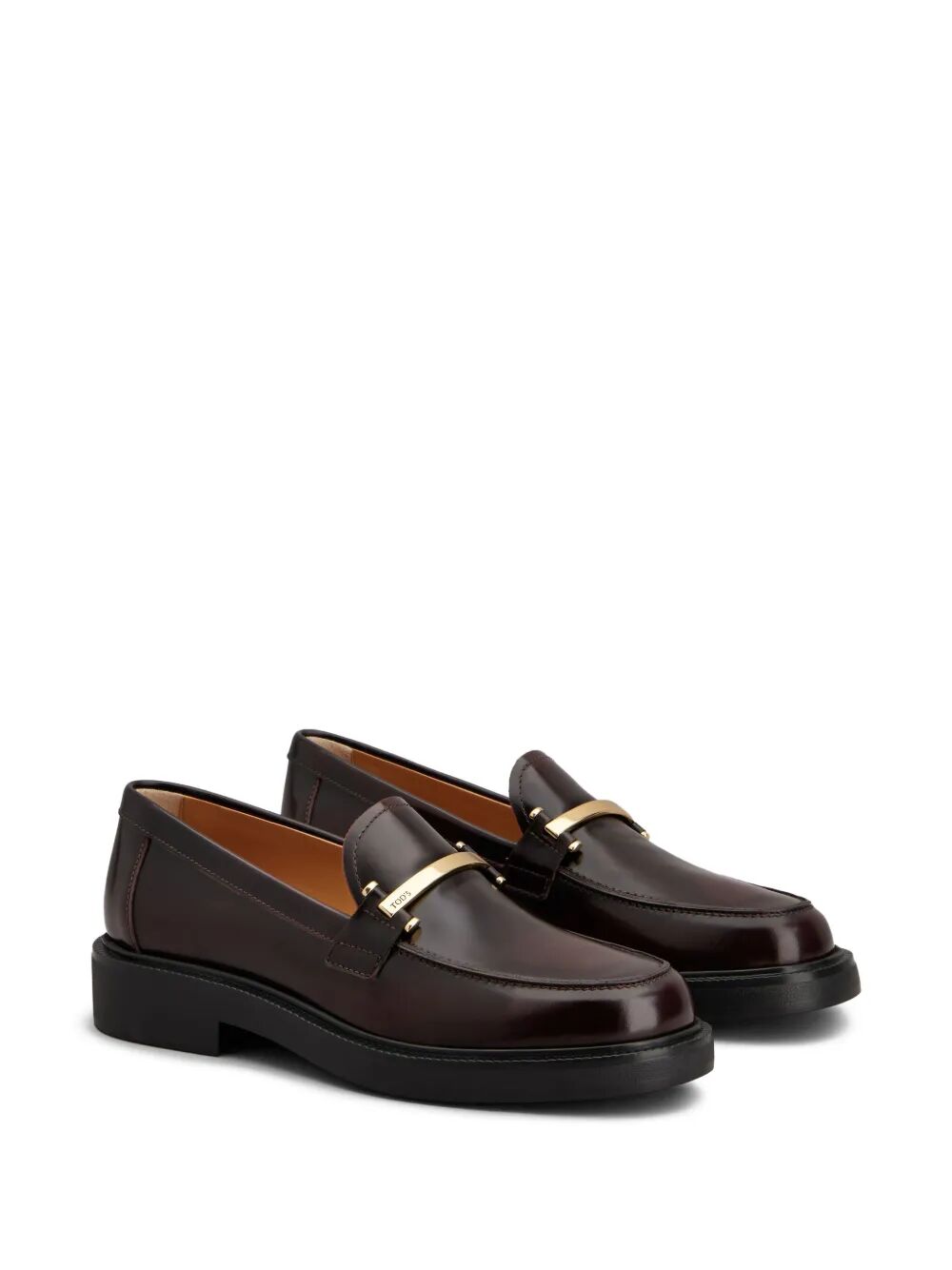 Tod's Women Leather Loafers With Metal Bar TOD'S