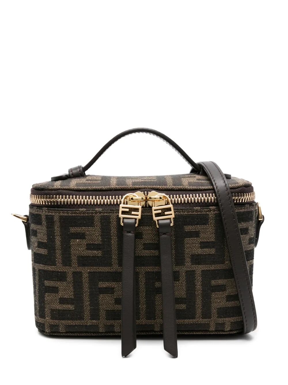 Fendi Women Fendi Vanity Ff Jacquard Fabric Bag