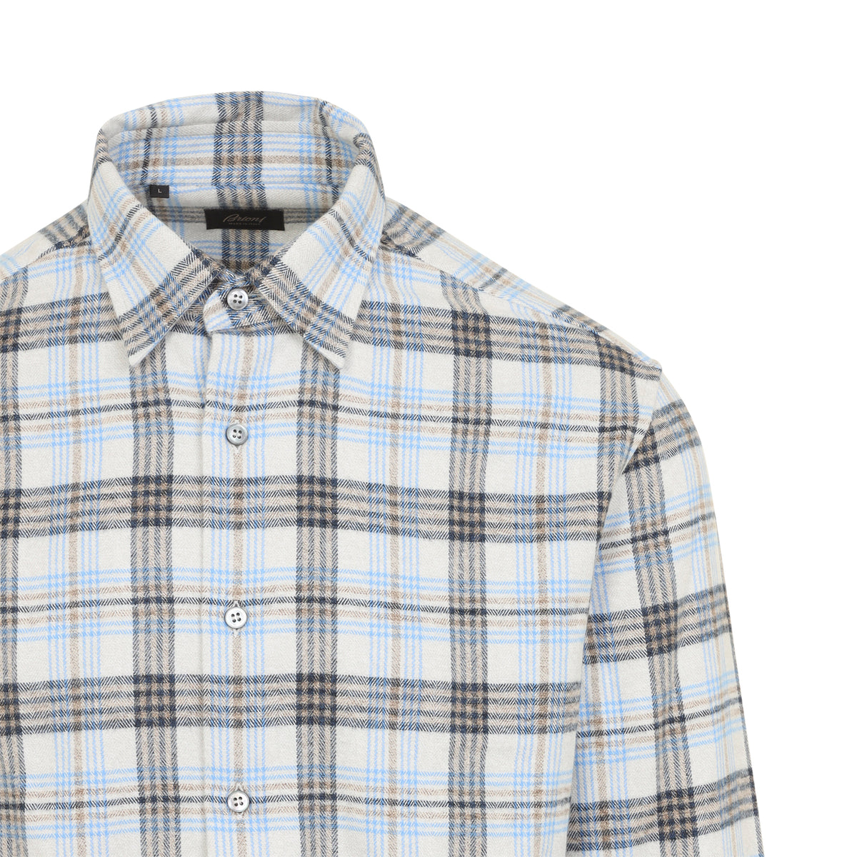 Brioni Hidden Macro Check Shirt Men BRIONI