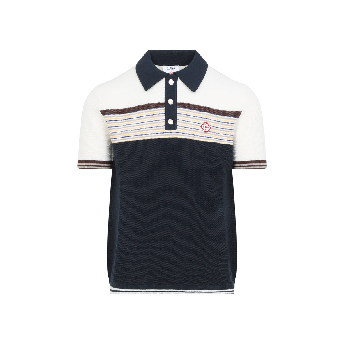 Casablanca Cafe Stripe Polo Shirt Men CASABLANCA