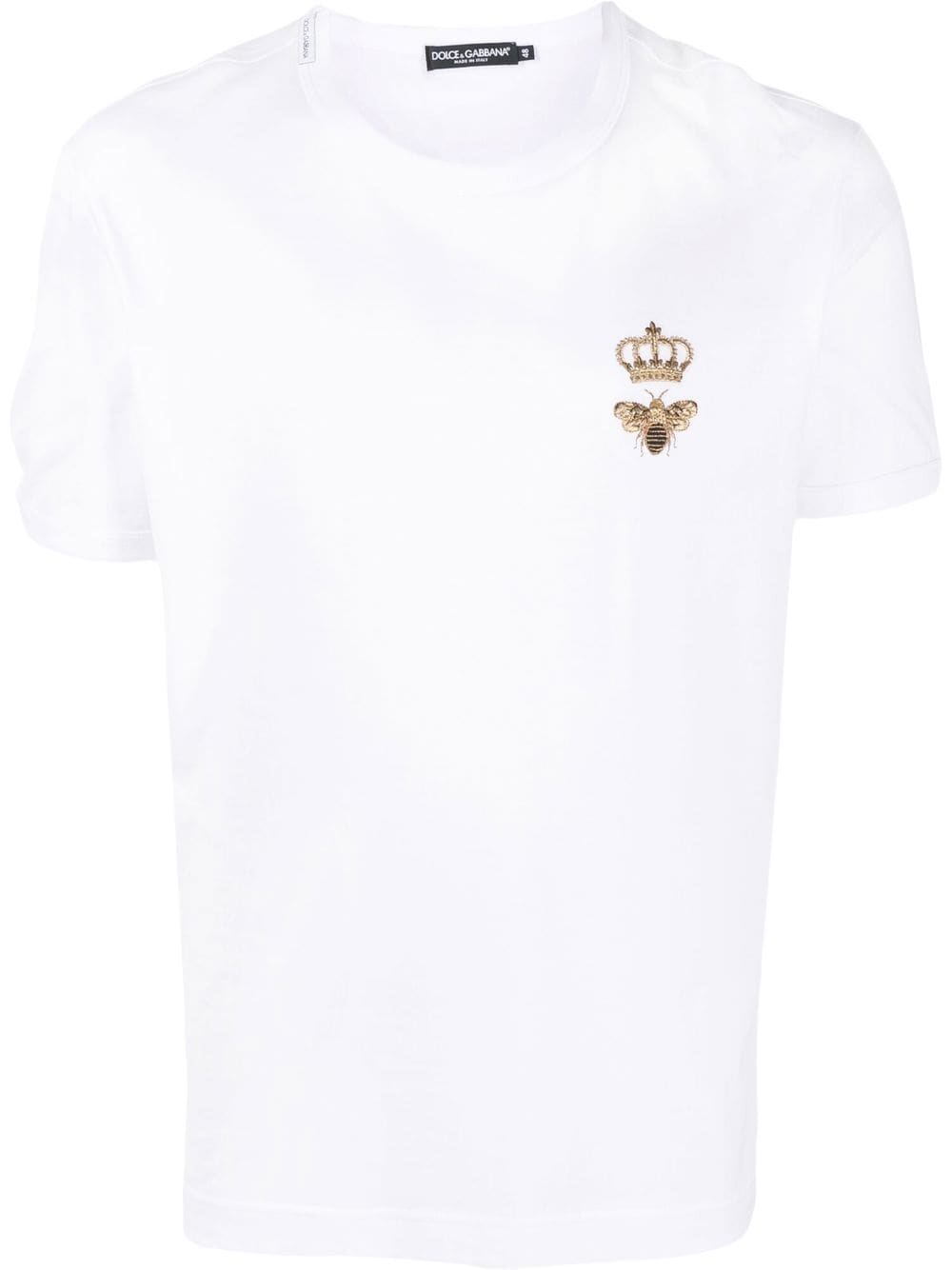 Dolce & Gabbana Men Cotton Jersey T-Shirt With Lurex Embroidery DOLCE & GABBANA