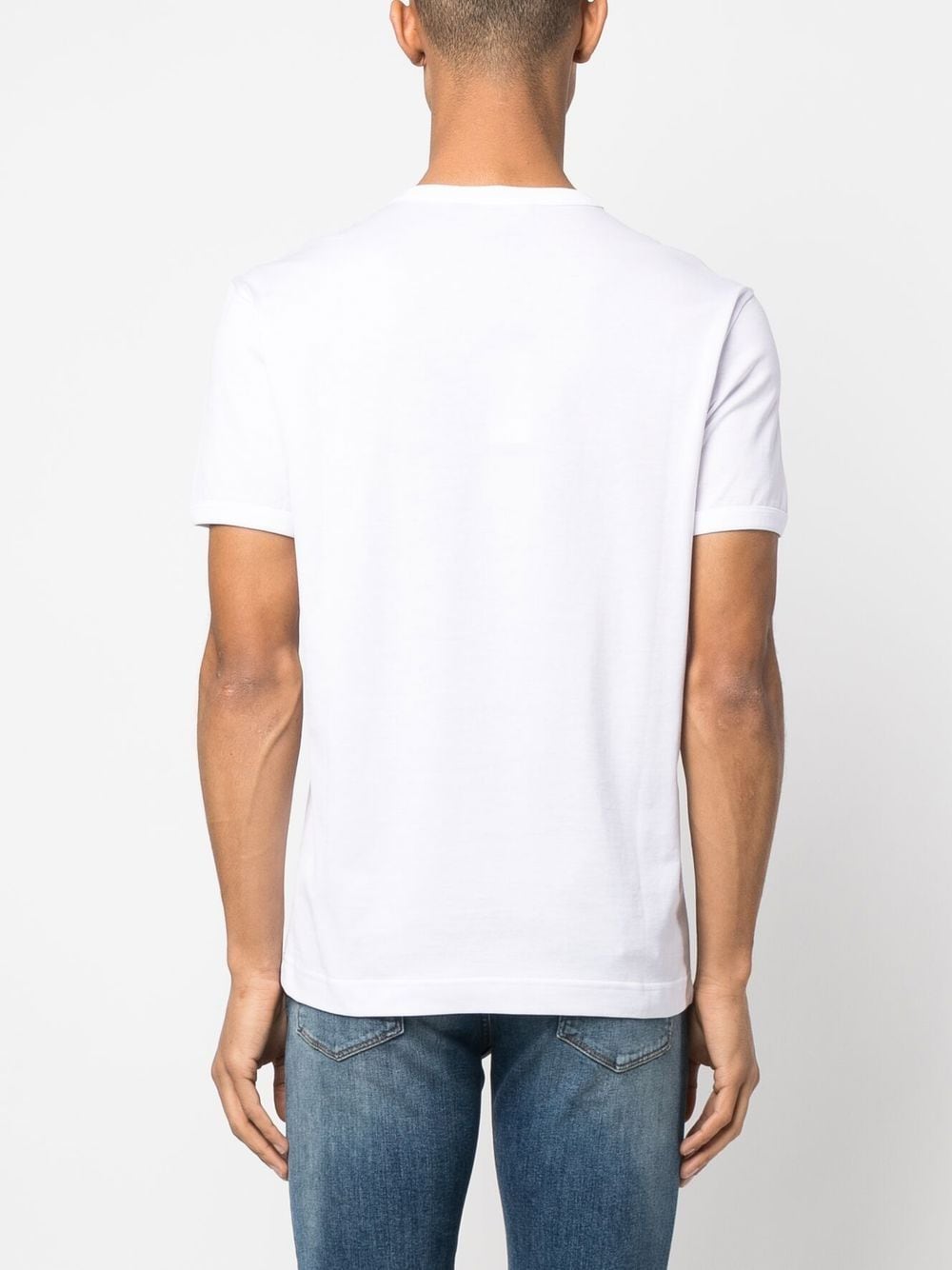 Dolce & Gabbana Men Cotton Jersey T-Shirt With Lurex Embroidery DOLCE & GABBANA