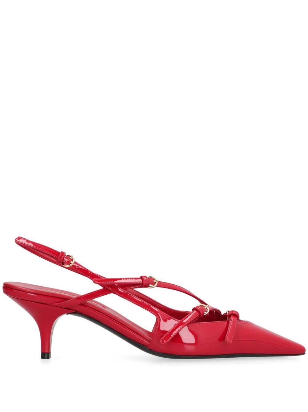 Miu Miu Women Patent Leather Slingbacks With Buckles MIU MIU