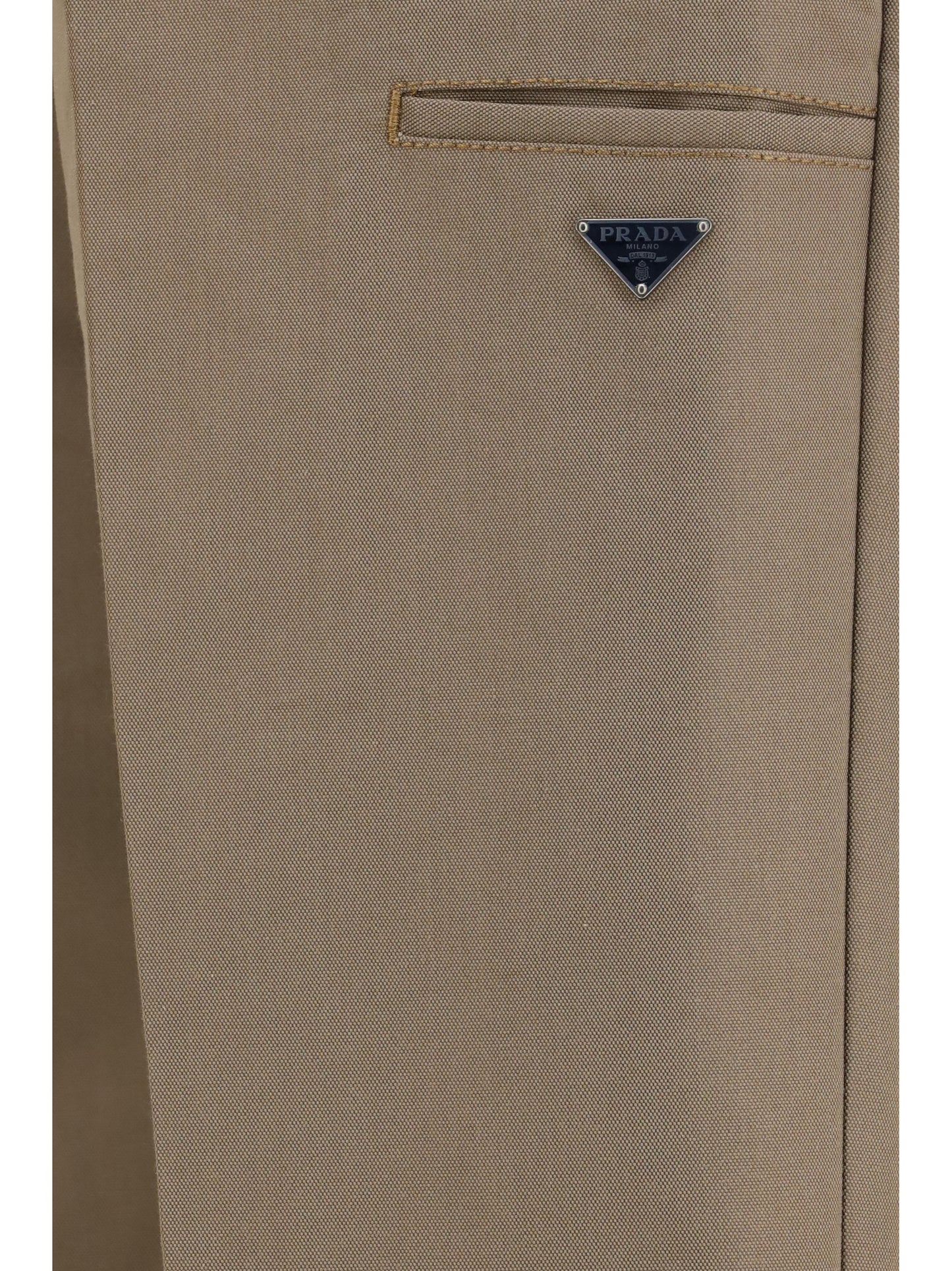 Prada Men Technical Wide-Leg Pants In Canvas PRADA