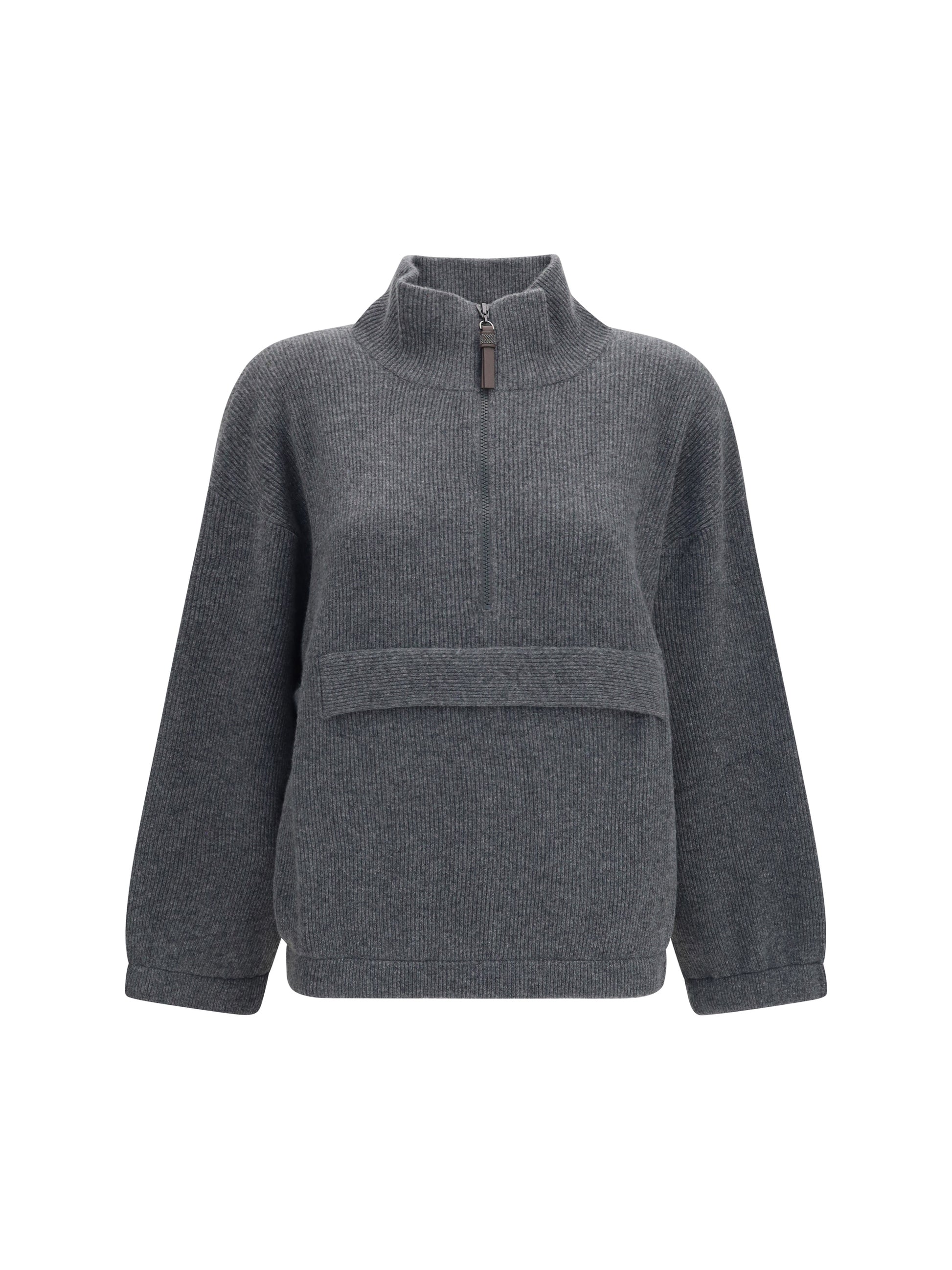 Brunello Cucinelli Women Cashmere Half-Zip Sweater BRUNELLO CUCINELLI