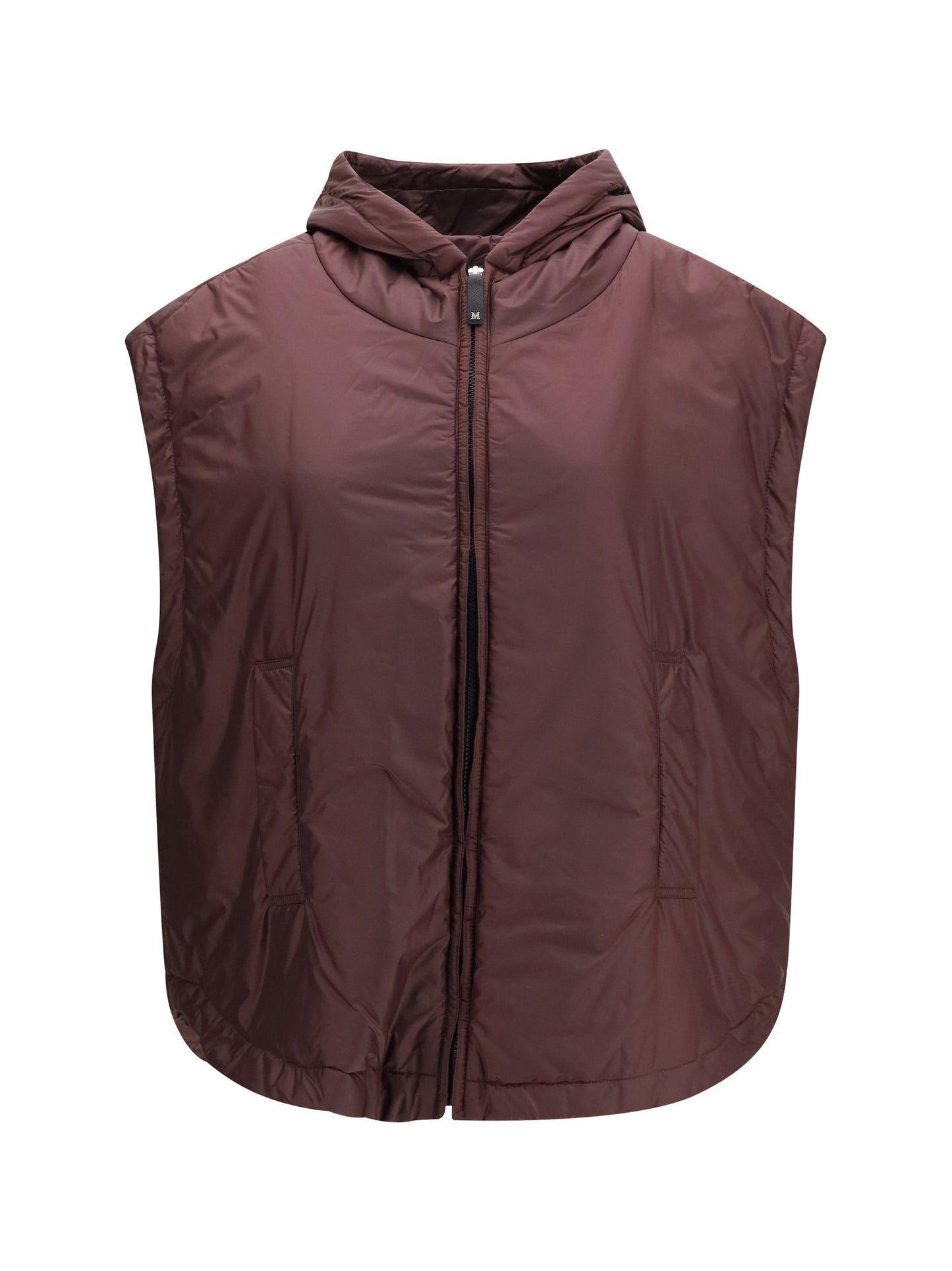 Max Mara The Cube Women Hooded Padded Vest In Water Repellent Canvas MAX MARA THE CUBE