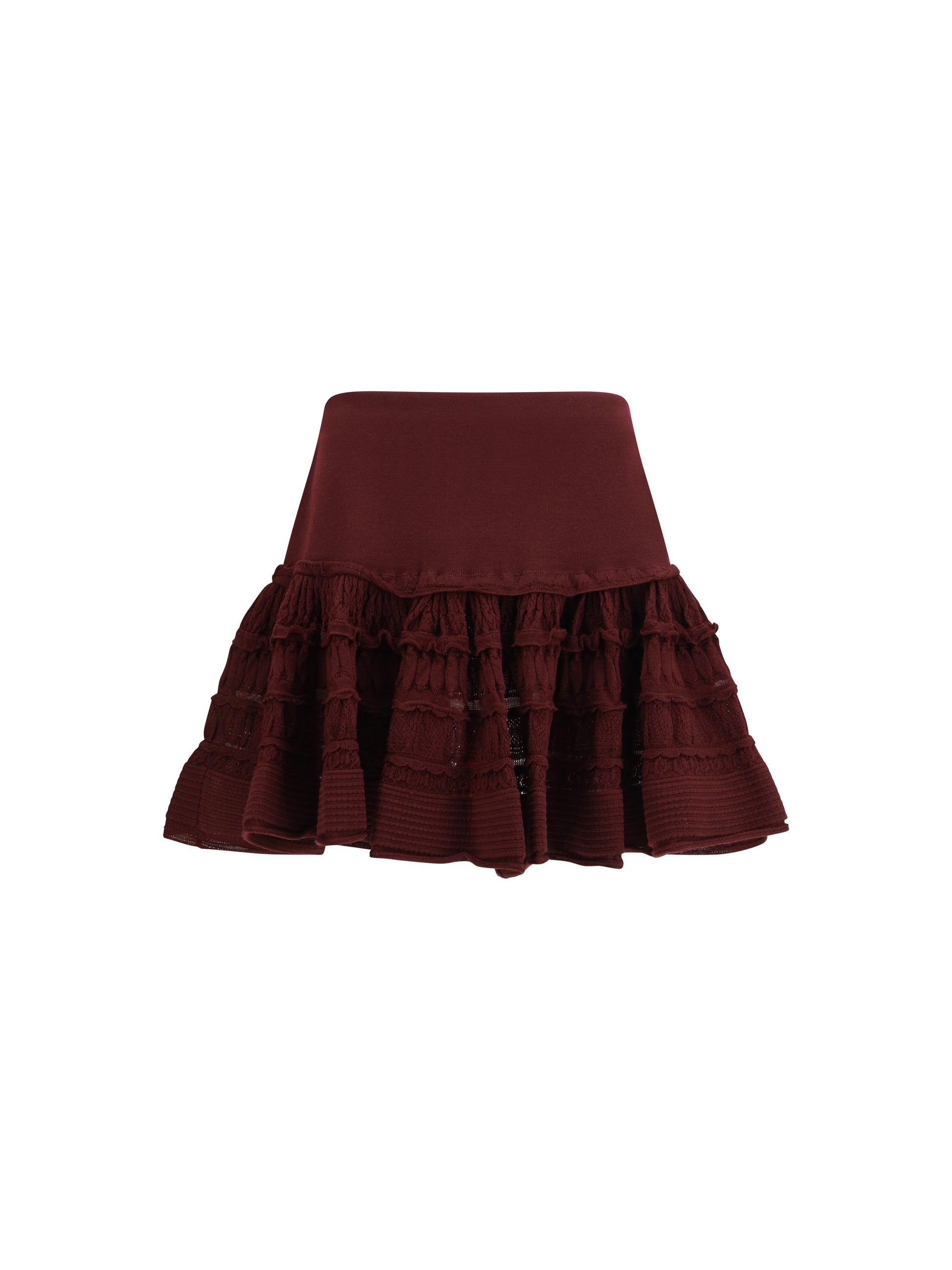 Alaïa Women Wool Crinoline Ruffle Mini Skirt ALAIA