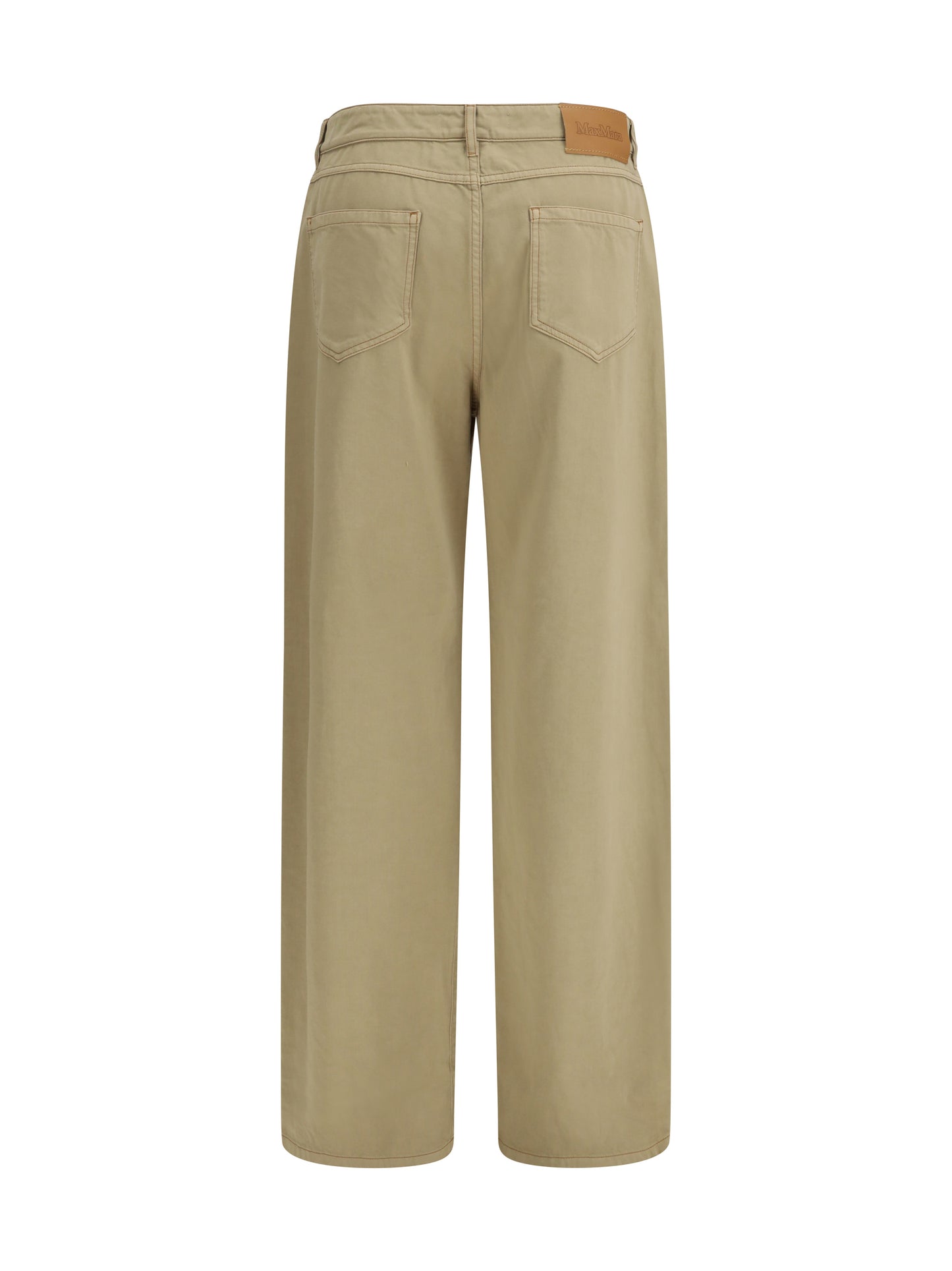 Max Mara Studio Women Baggy Pants In Pure Cotton Satin MAX MARA STUDIO
