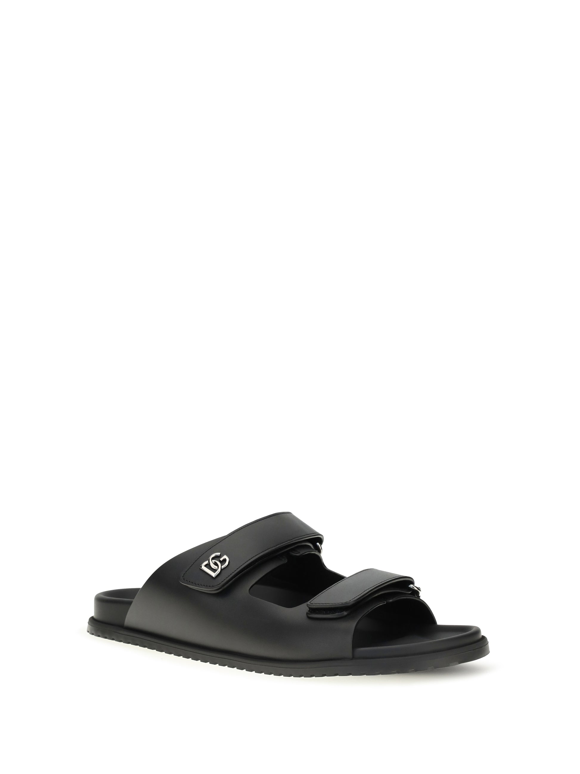 Dolce & Gabbana Men Calfskin Leather Sandals DOLCE & GABBANA
