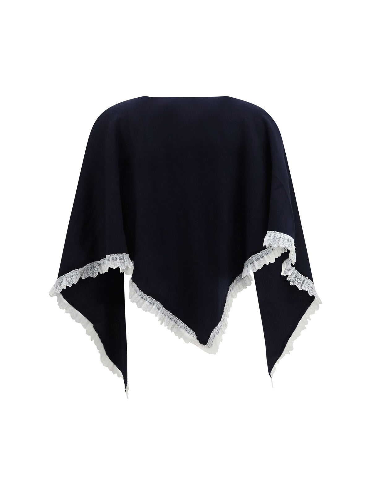 Ganni Women Openwork Wool Cape GANNI