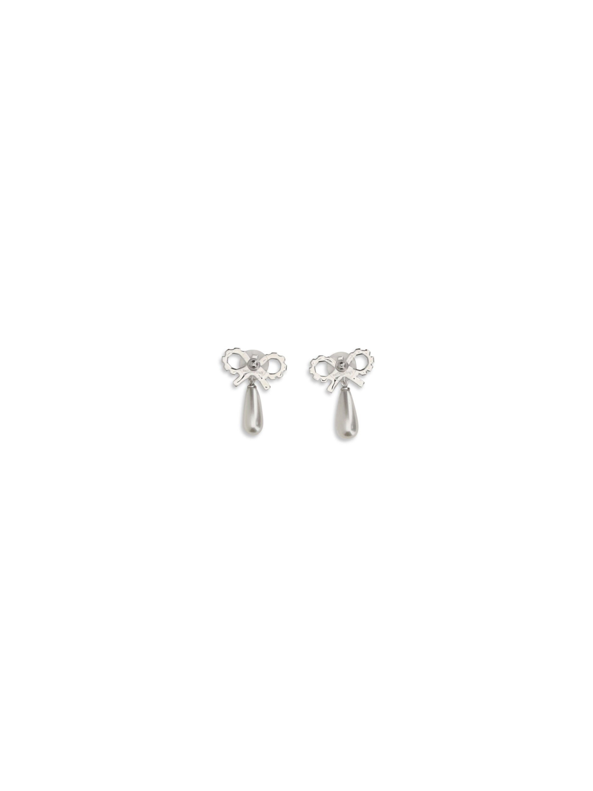 Self-Portrait Women Crystal Bow Pearl Earrings SELF-PORTRAIT