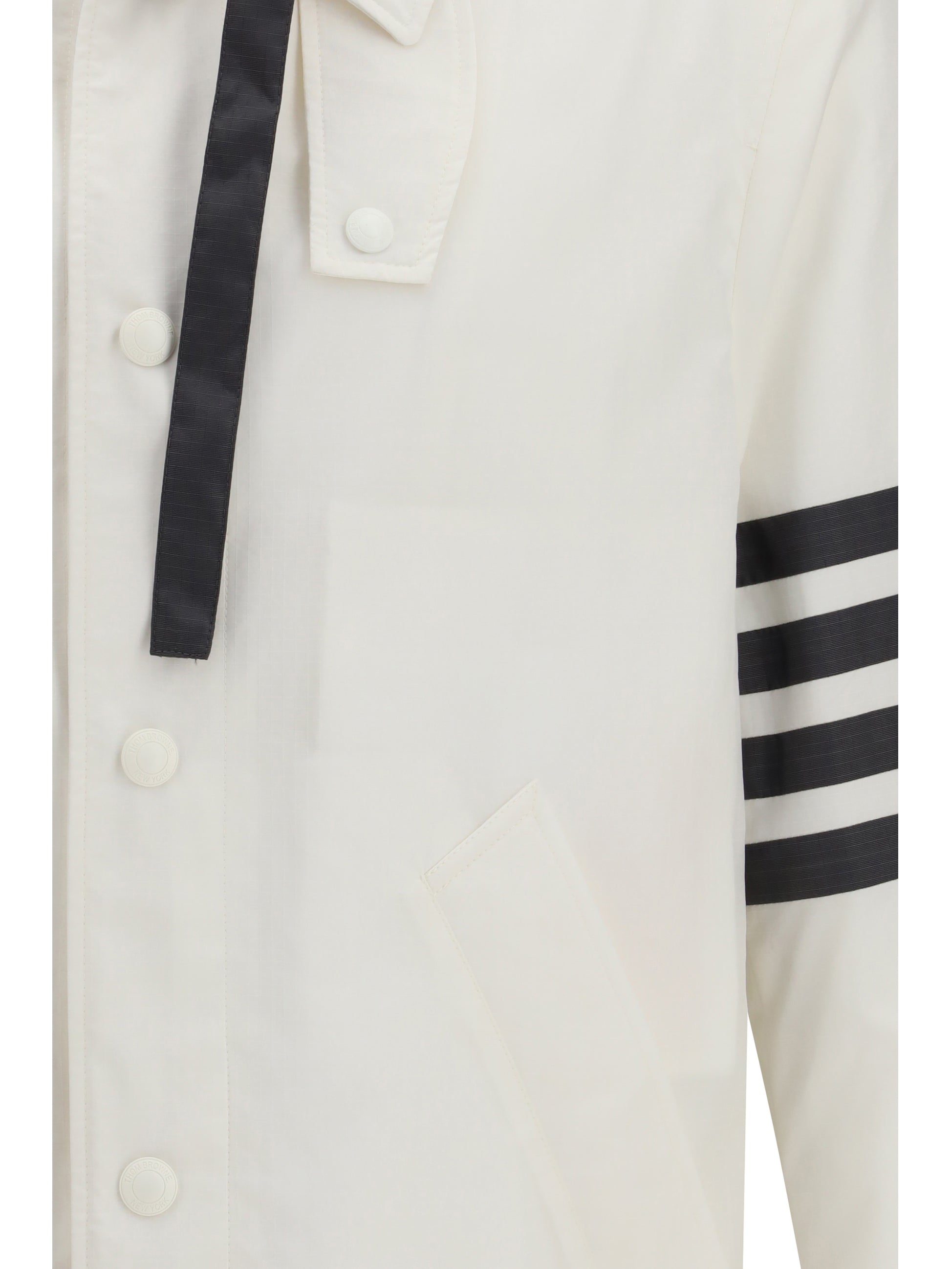 Thom Browne Men Unconstructed Hooded Bal Collar THOM BROWNE