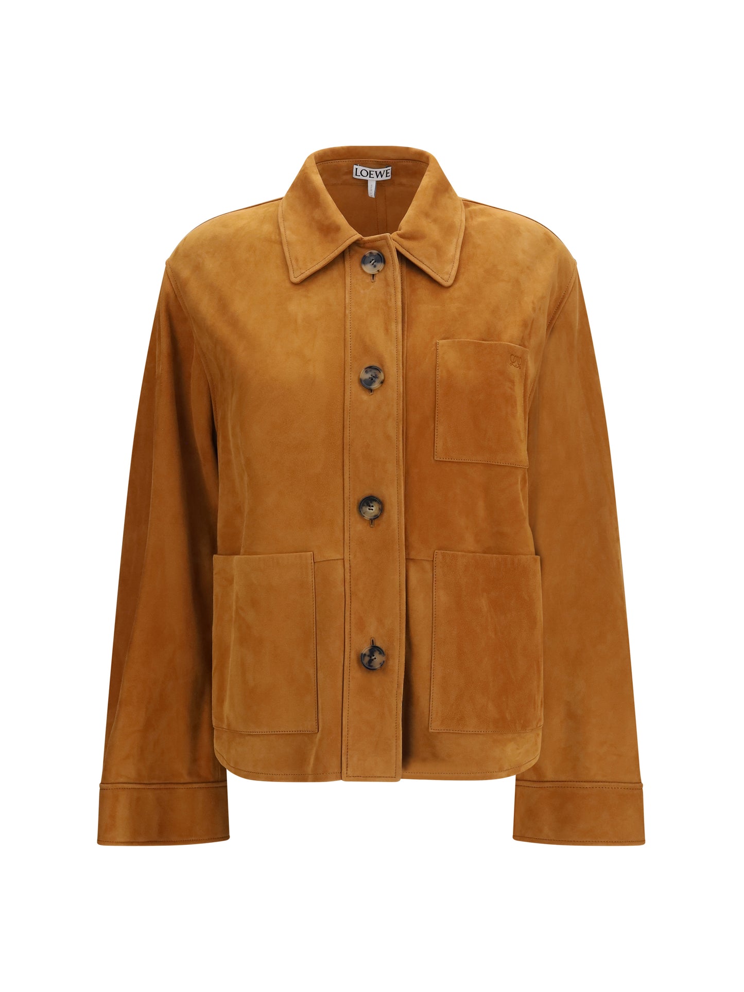 Loewe Women Suede Goat Leather Workwear Jacket LOEWE