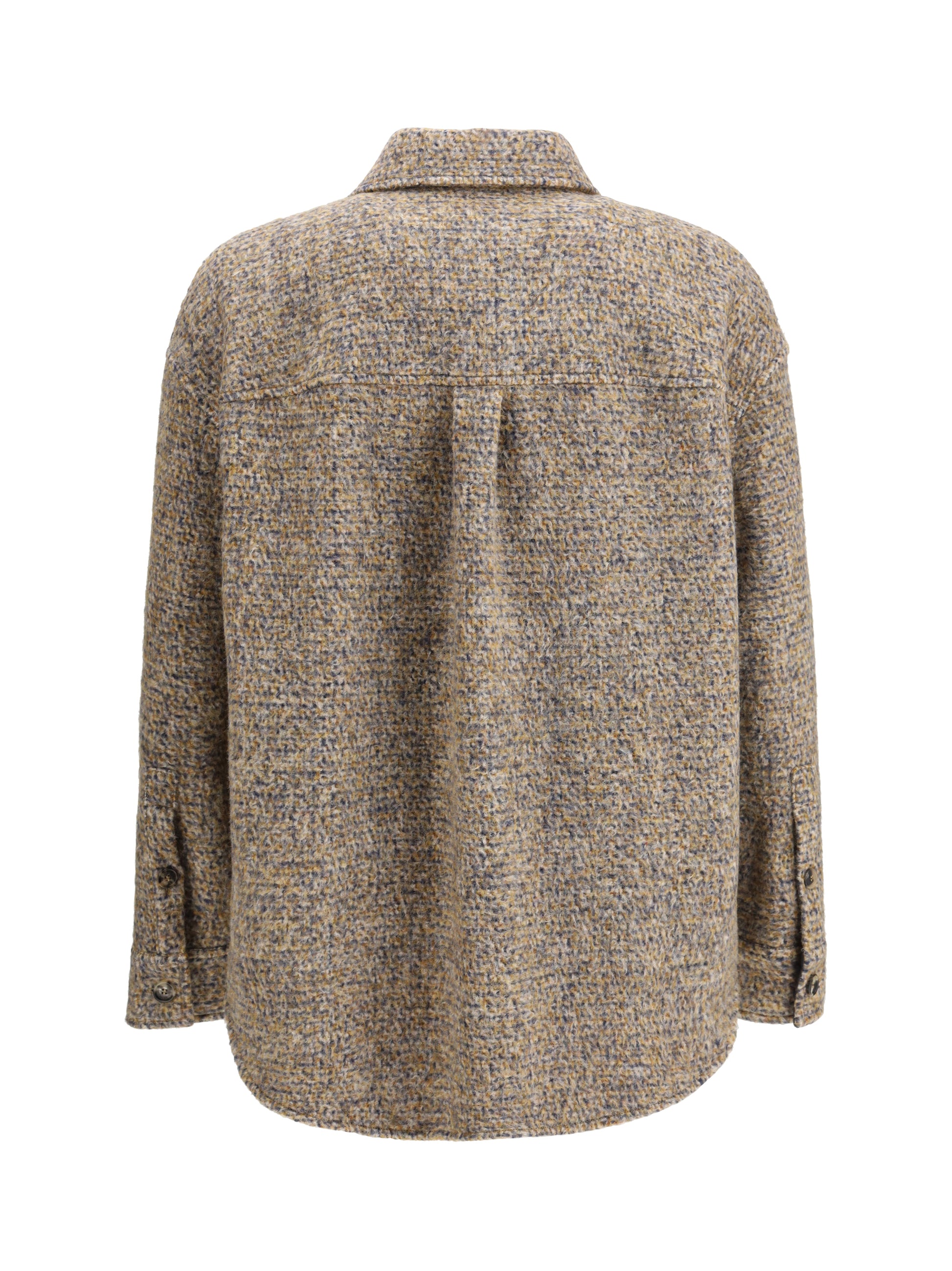Loewe Men Mélange Wool Blend Overshirt LOEWE