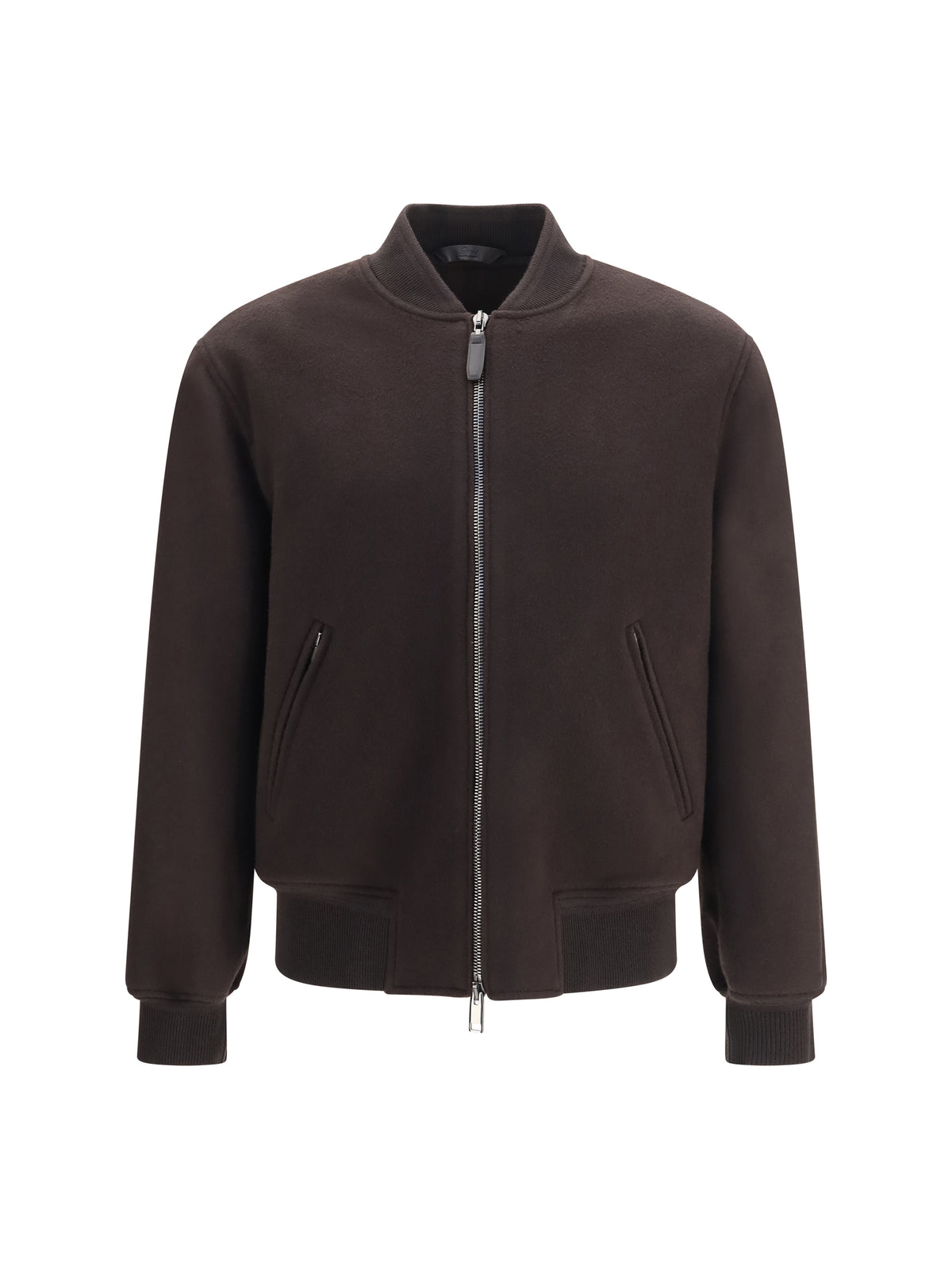 Brioni Men Wool And Cashmere Zip-Up Bomber Jacket BRIONI