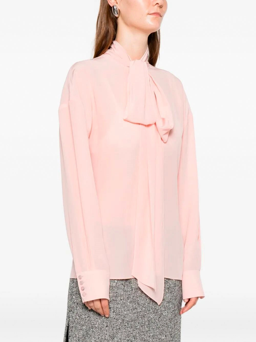 Gucci Women Crepe De Chine Bio Silk Shirt GUCCI
