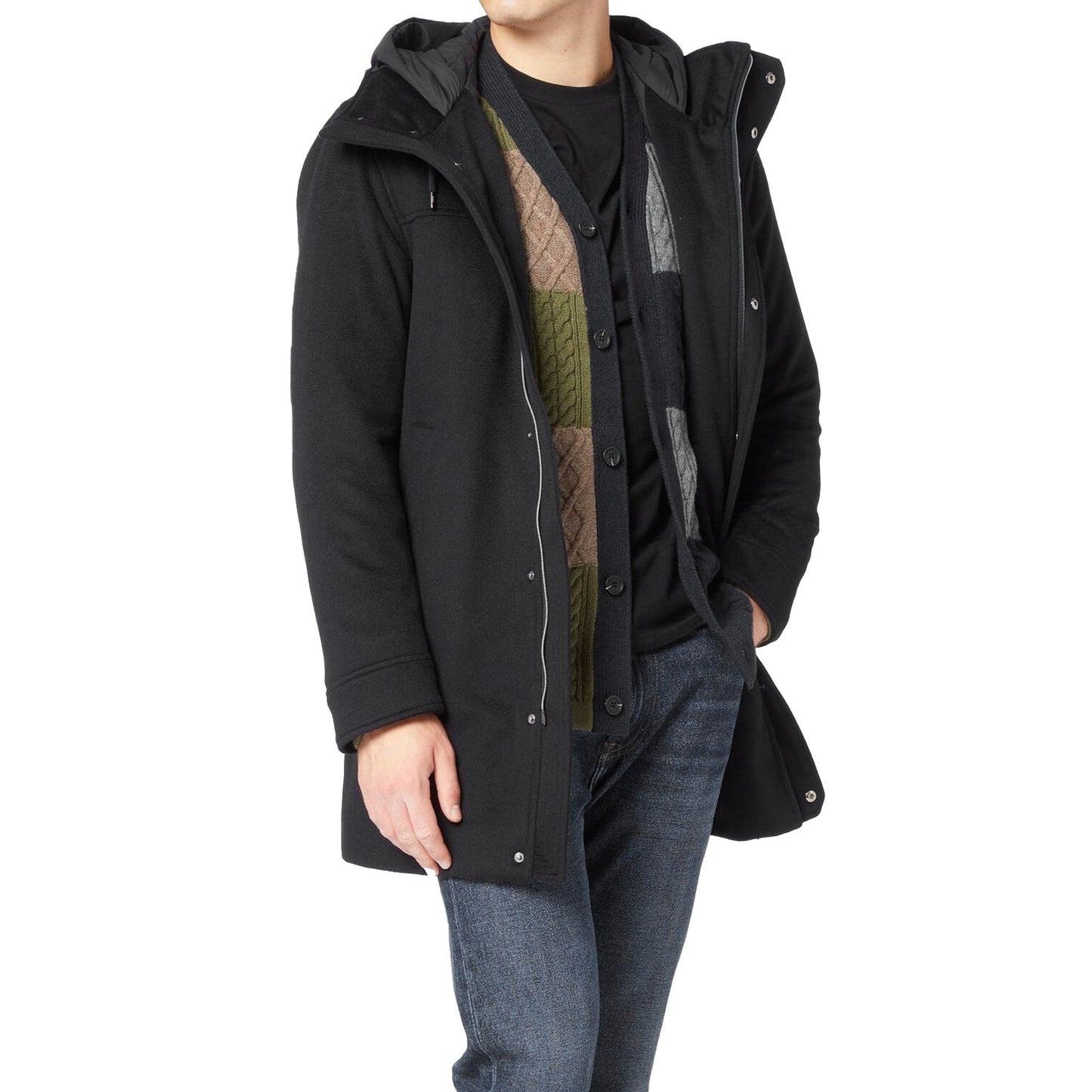Herno Wool Cashmere Hooded Coat Men HERNO