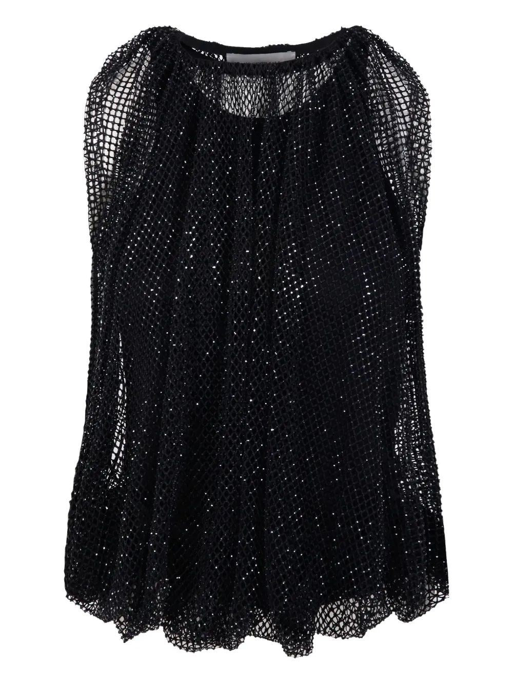Sportmax Women Mesh Top With Crystals SPORTMAX