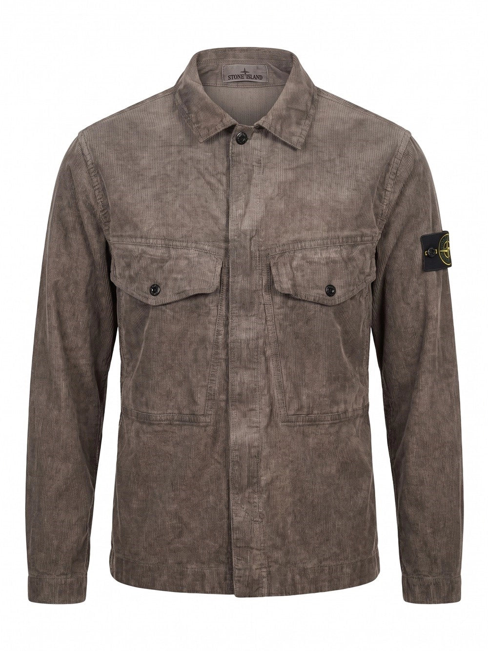 Stone Island Men Corduroy Garment Dyed `Terra` Shirt STONE ISLAND