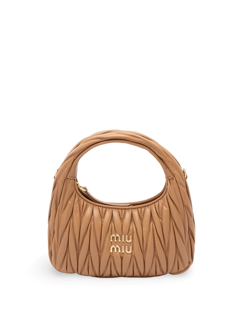 Miu Miu Women `Wander` Matelassé Leather Hobo Bag MIU MIU