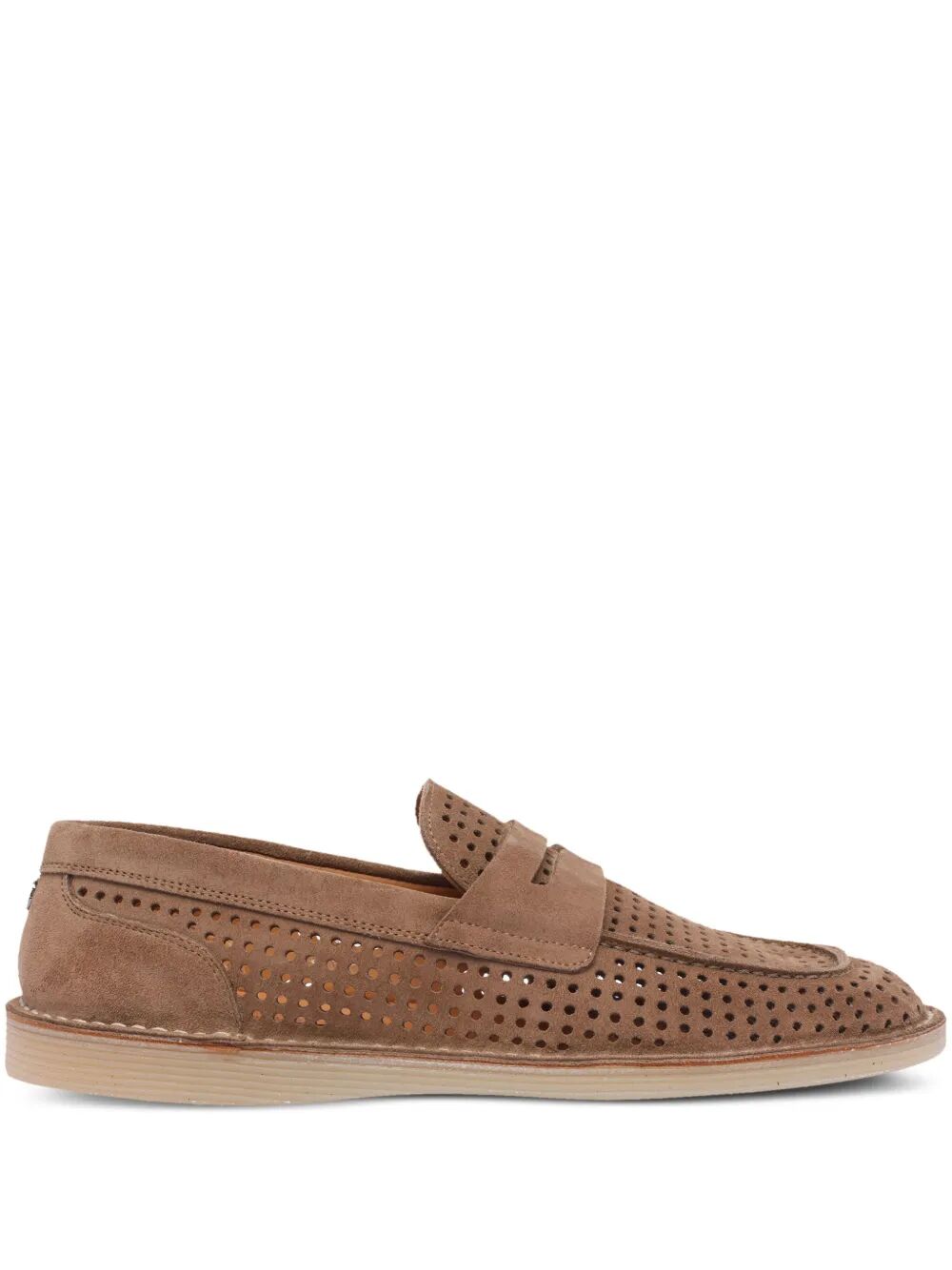 Dolce & Gabbana Men New Florio Perforated Suede Loafers DOLCE & GABBANA