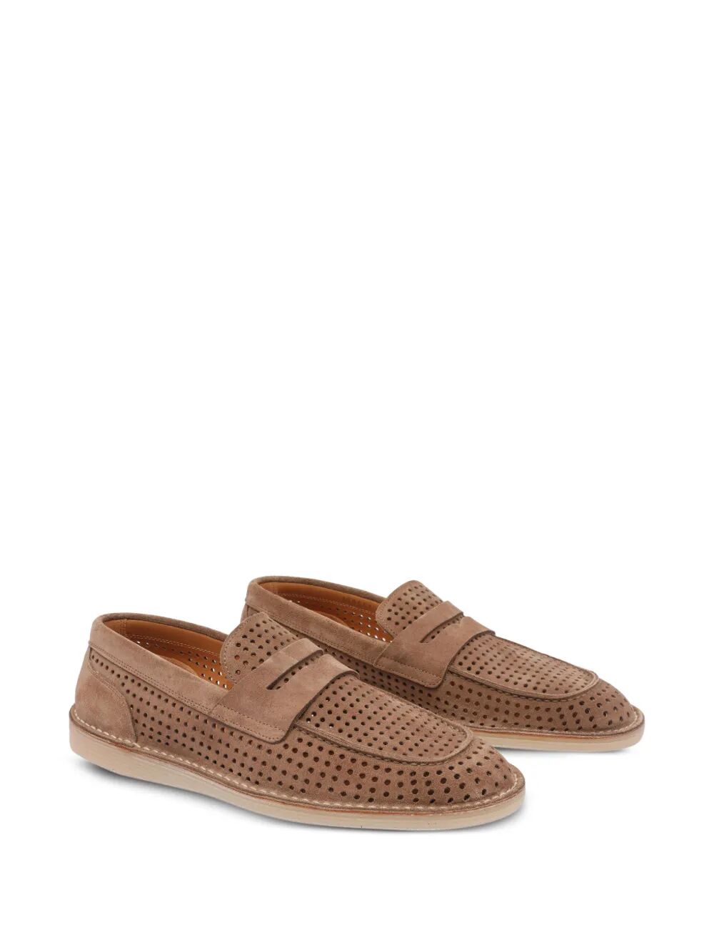 Dolce & Gabbana Men New Florio Perforated Suede Loafers DOLCE & GABBANA