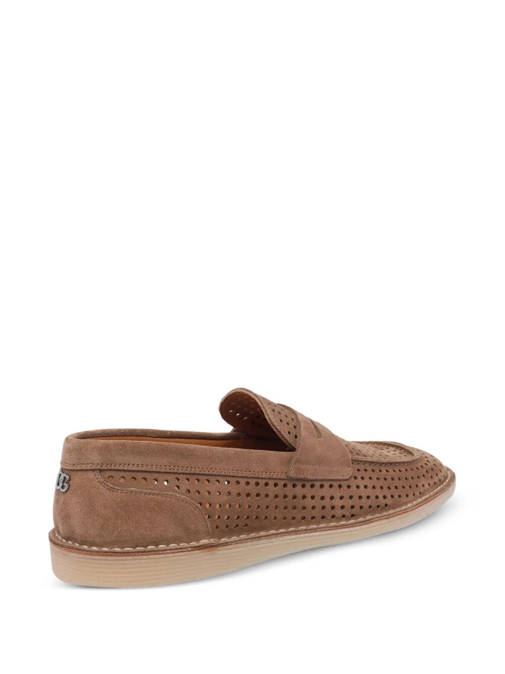 Dolce & Gabbana Men New Florio Perforated Suede Loafers DOLCE & GABBANA