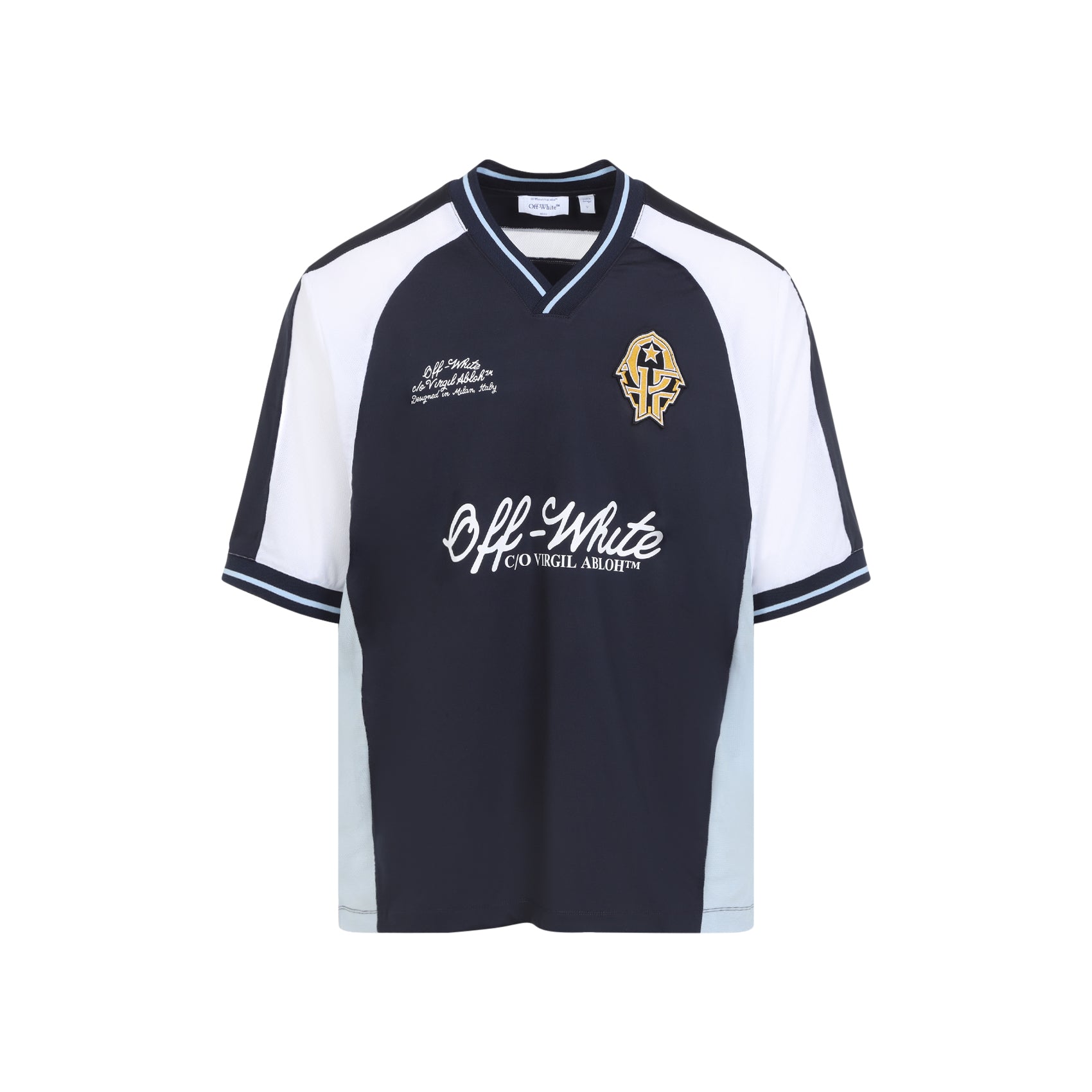 Off White Soccer V-Neck T-Shirt Men OFF-WHITE