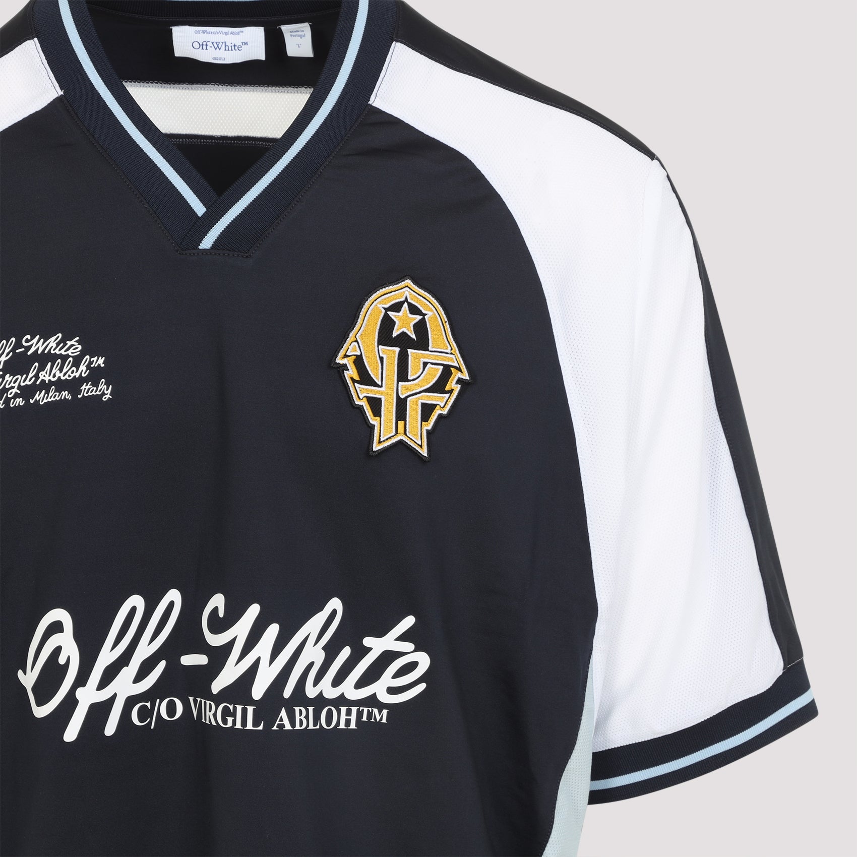 Off White Soccer V-Neck T-Shirt Men OFF-WHITE