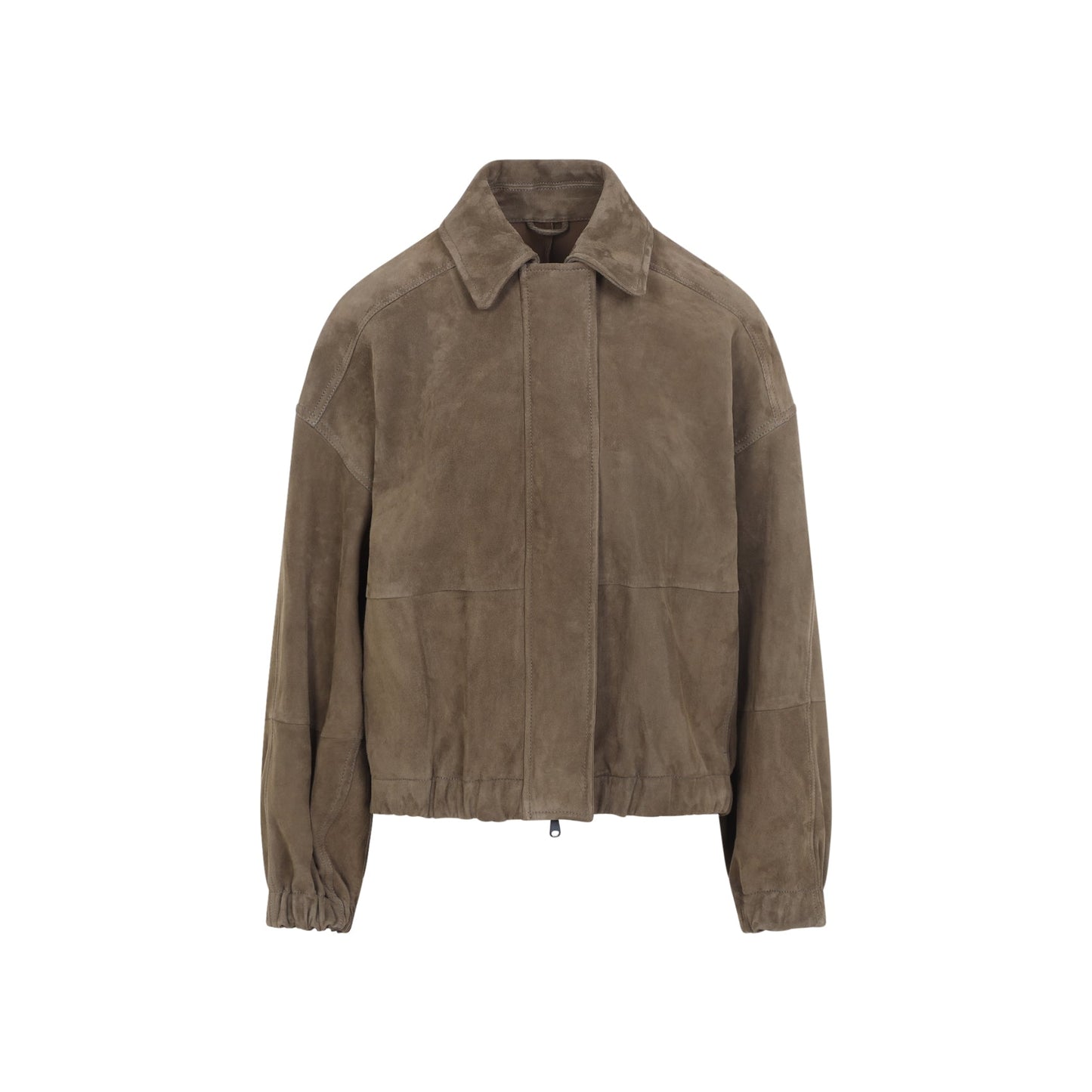 Brunello Cucinelli Suede Leather Jacket Women BRUNELLO CUCINELLI